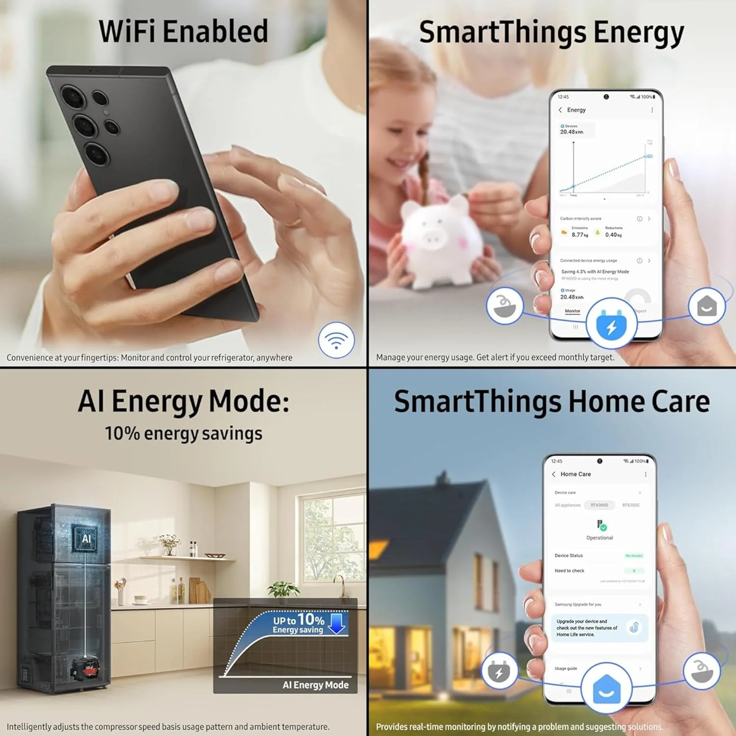 Samsung 396 L, 2 Star, Convertible 5-in-1, Digital Inverter, Frost Free Double Door, Bespoke AI WiFi Enabled Refrigerator (RT41DG6A2BB1, Black Matte, 2025 Model) - Image 9