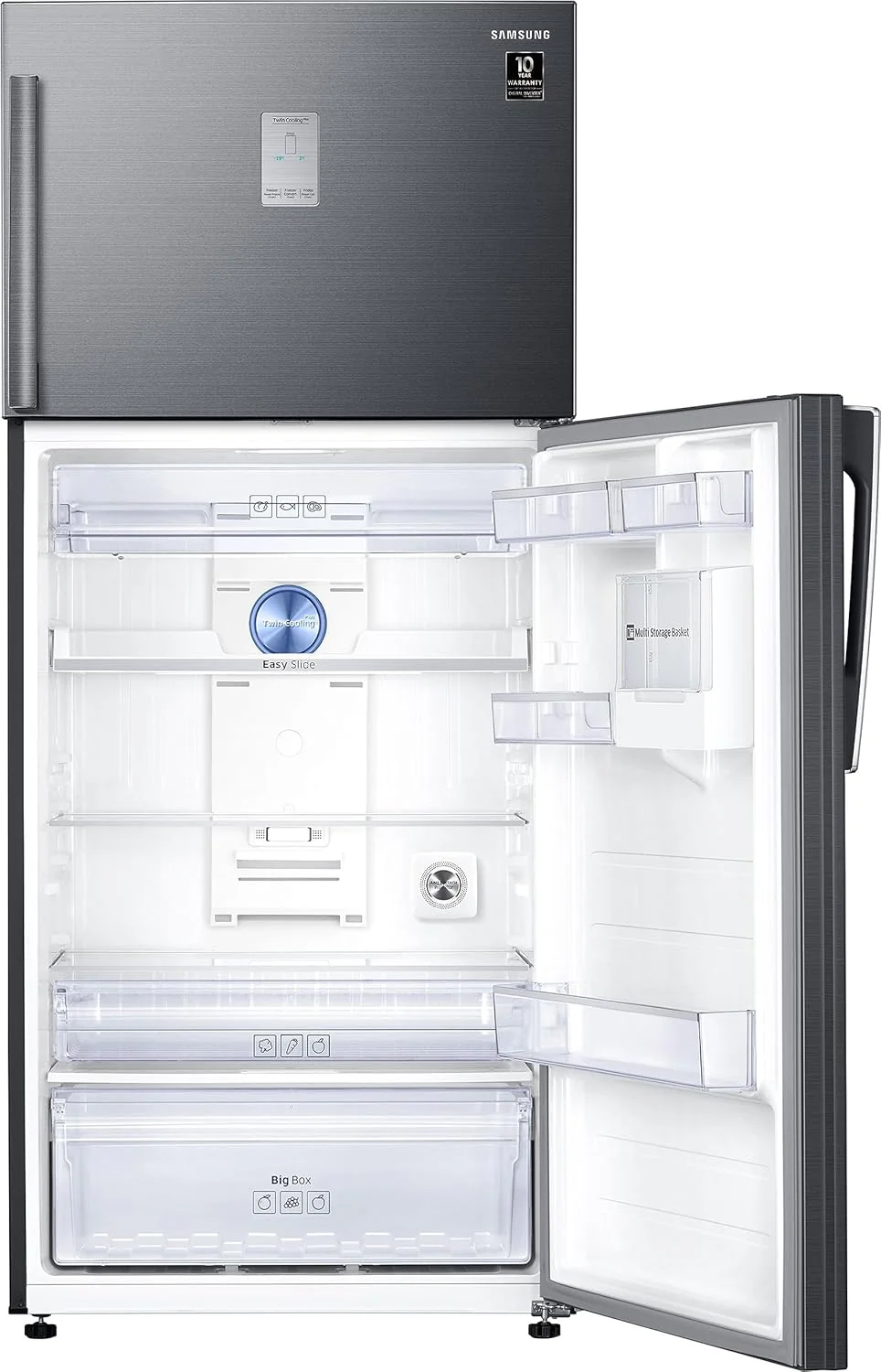 Samsung 530 L, 1 Star, Optimal Fresh+, Digital Inverter, Frost Free Double Door Refrigerator (RT56DG7A6AB1/TL, Black Matt) - Image 3