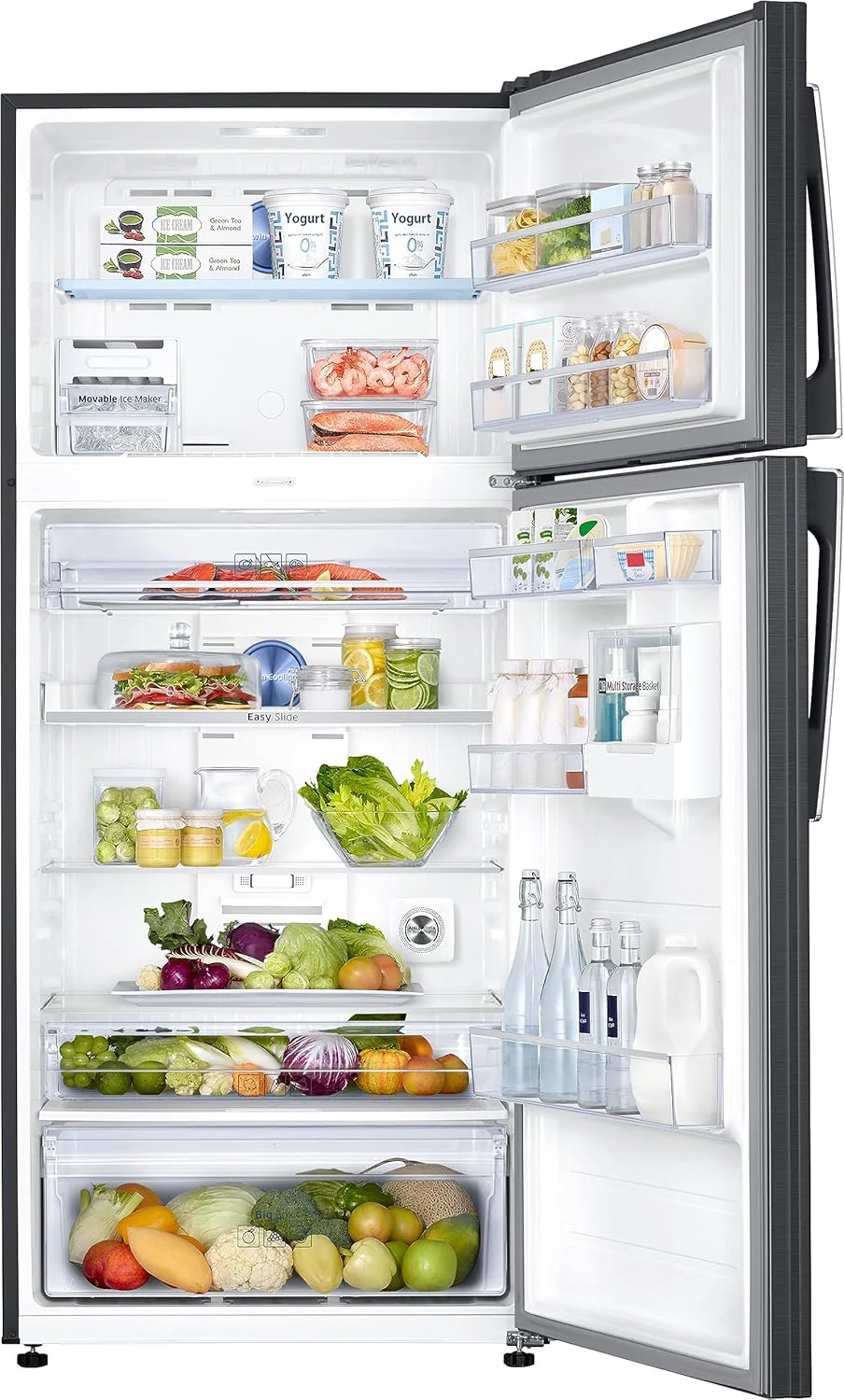 Samsung 530 L, 1 Star, Optimal Fresh+, Digital Inverter, Frost Free Double Door Refrigerator (RT56DG7A6AB1/TL, Black Matt) - Image 4