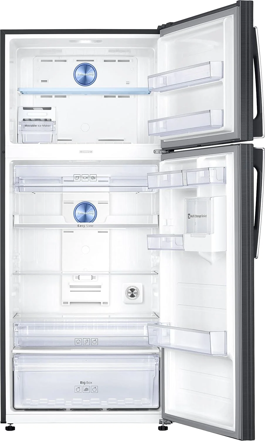 Samsung 530 L, 1 Star, Optimal Fresh+, Digital Inverter, Frost Free Double Door Refrigerator (RT56DG7A6AB1/TL, Black Matt) - Image 6