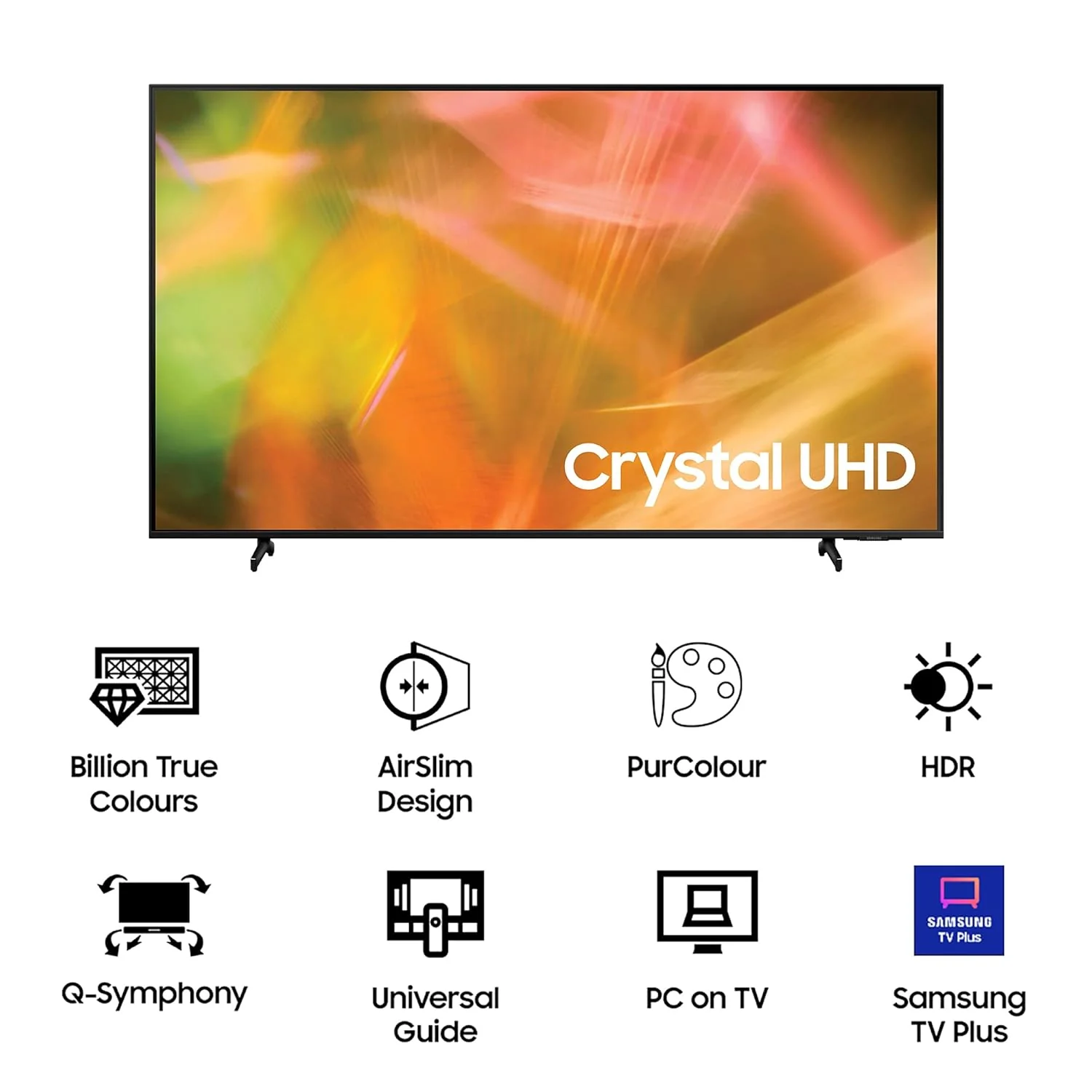 Samsung 55 Inch Crystal UHD 4K Smart TV 55AU8000, HDR, PurColor, Dolby Audio (open box / Wihtout box) - Image 5