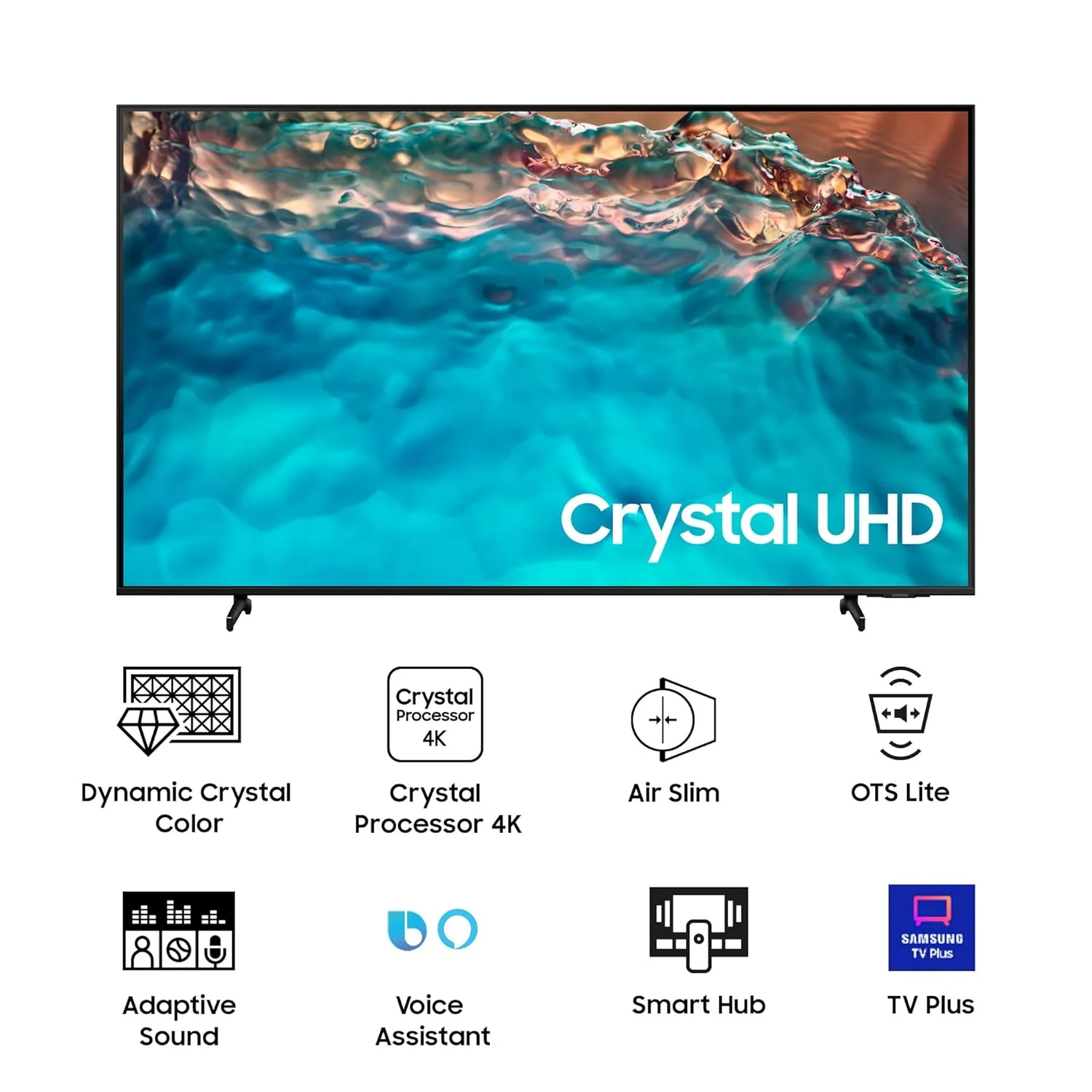Samsung 55 Inch Crystal UHD 4K Smart TV 55BU8000, HDR10+, Motion Xcelerator, Smart TV (Open box / Without box) - Image 6