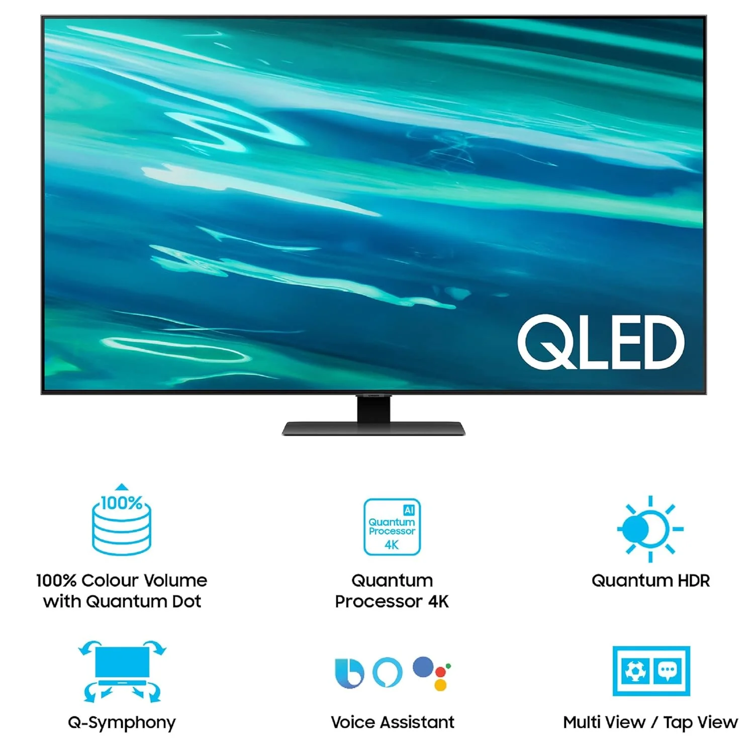 Samsung 55 Inch QLED 4K Smart TV 55Q80A, 120Hz, Quantum HDR, Dolby Audio (open box / without box) - Image 3