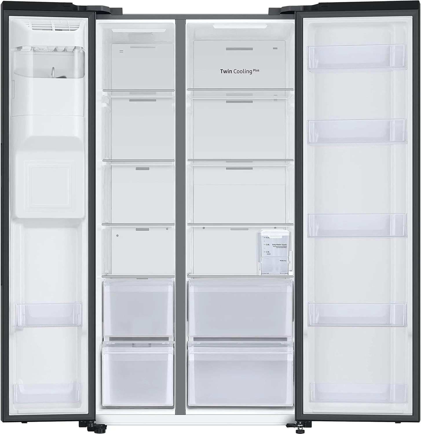 Samsung 633 L, 3 Star, Frost Free, Double Door, Convertible 5-in-1 Digital Inverter, Side By Side Refrigerator with AI, WiFi &amp; Water &amp; Ice Dispenser (RS78CG8543B1HL, Black Matte) - Image 4