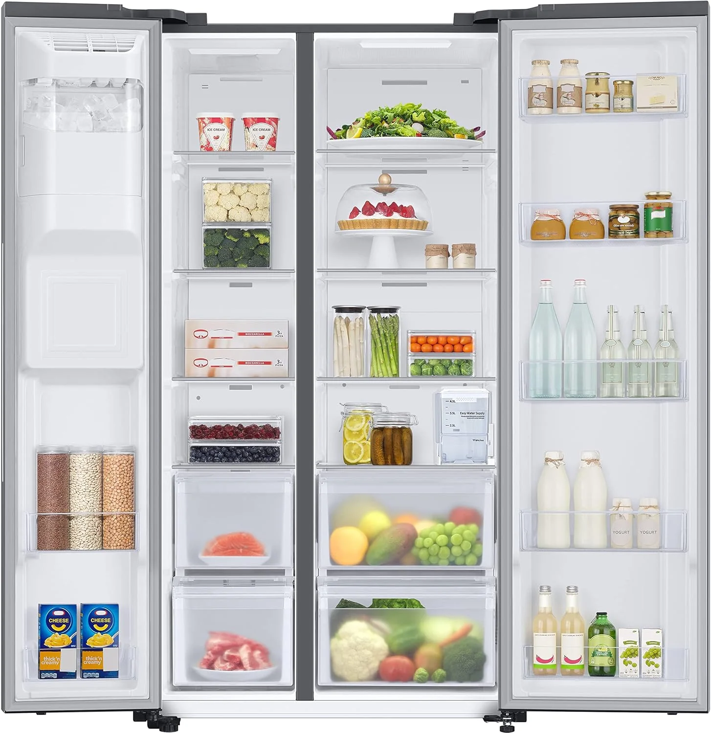 Samsung 633L Convertible 5 In 1 Digital Inverter Side by Side Refrigerator Appliance, (RS78CG8543SLHL, EZ Clean Steel) - Image 4
