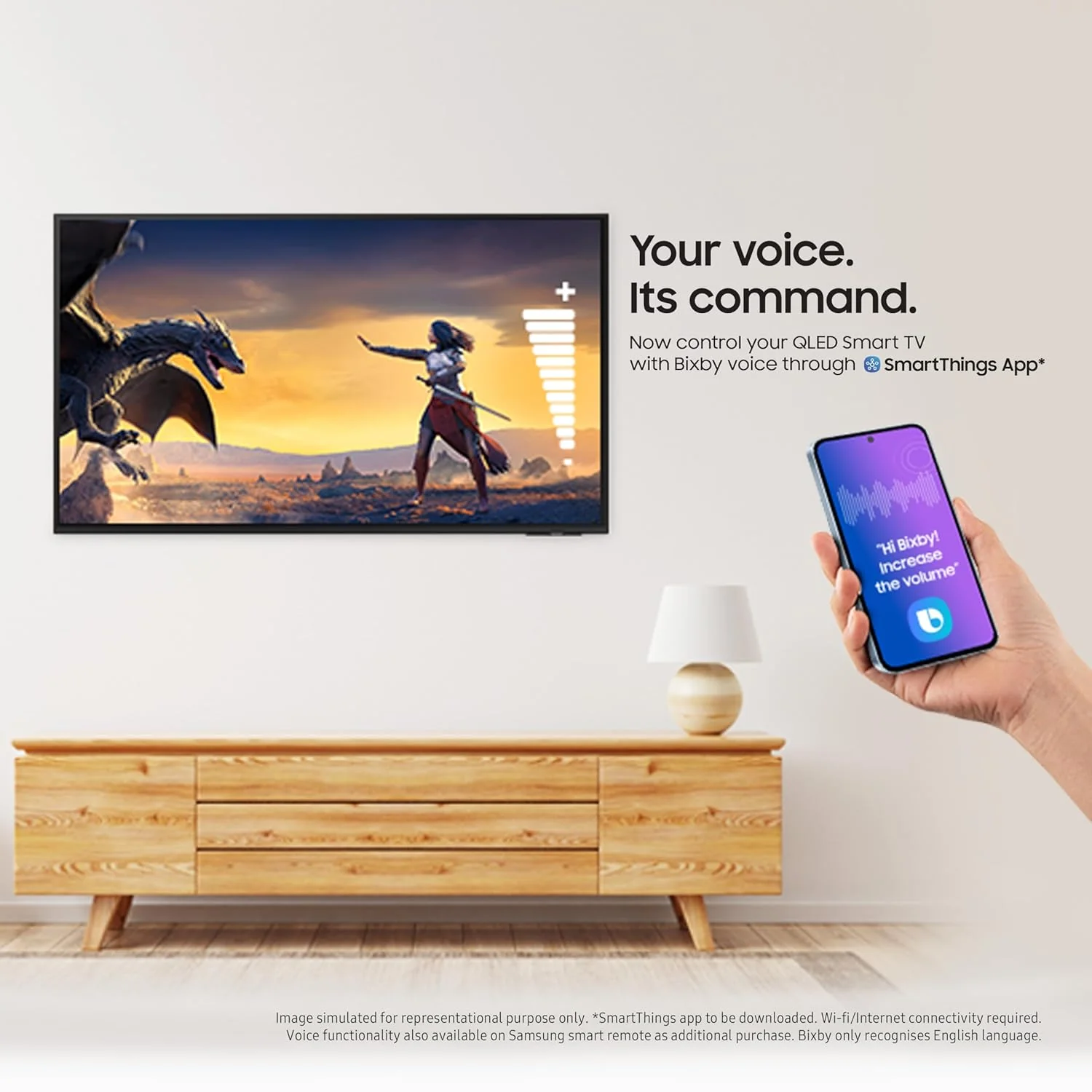 Samsung 65 Inch Vision AI QLED 4K Smart TV QA65QEF1AULXL (Open box / Without box) - Image 3
