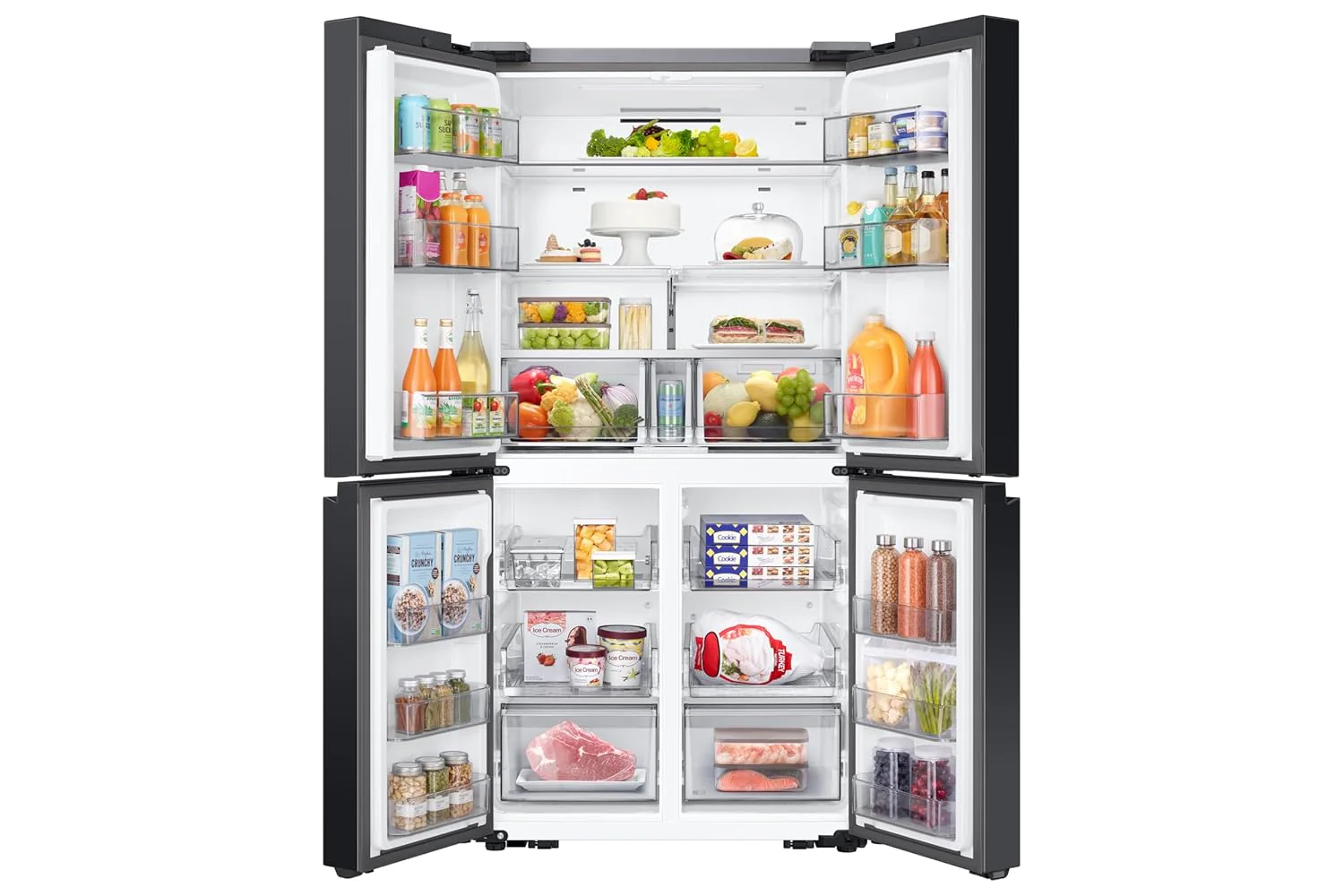 Samsung 650 L, Convertible, Digital Inverter, Frost Free, French Door Refrigerator (RF65DB90BD12TL, White, Clean White) - Image 2