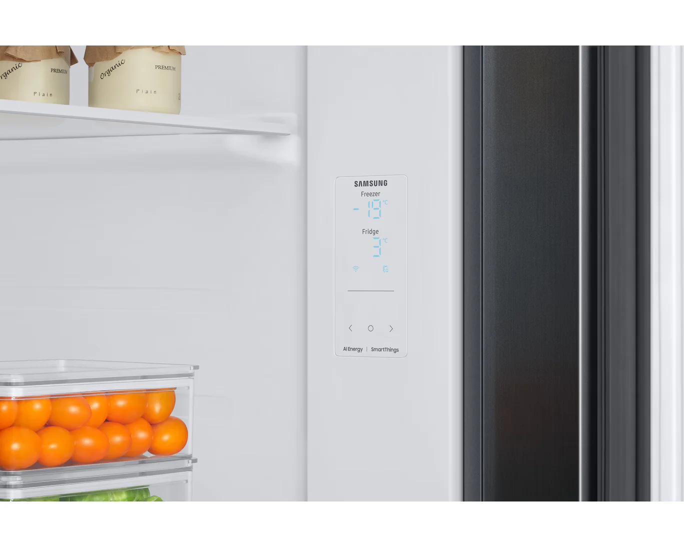 Samsung 653 L, 3 Star, Frost Free, Double Door, Convertible 5-in-1 Digital Inverter, Side By Side AI Enabled Smart Refrigerator with WiFi (RS76CG8103B1HL, Black Matte/Black DOI) - Image 6