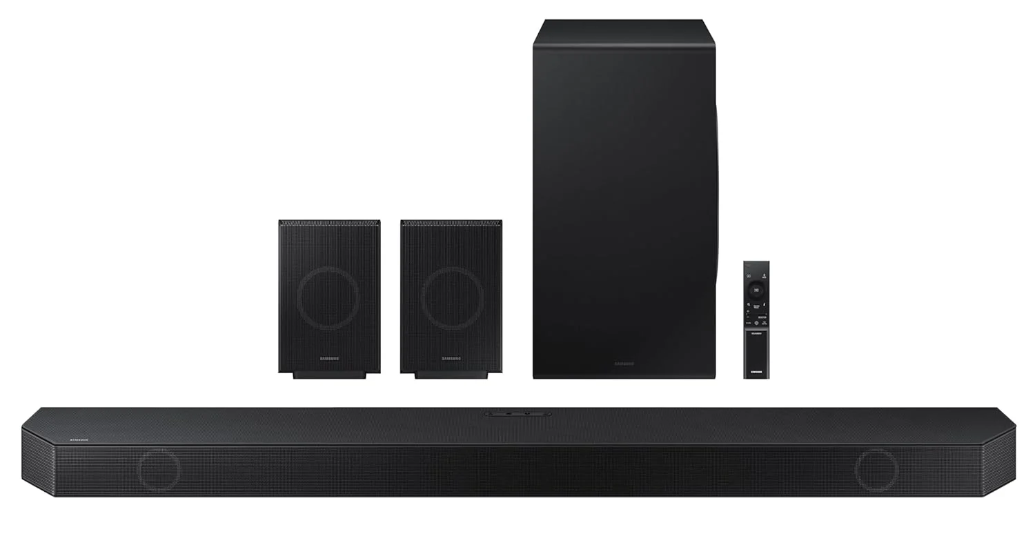 Samsung 656 W 11.1.4 ch (HW-Q990D/XL) Wireless Dolby Atmos Soundbar with Subwoofer, Center/Up/Side Firing Speakers, Surround Sound, Built-in Alexa, AirPlay2, Wi-Fi, Bluetooth, HDMI (Graphite Black)