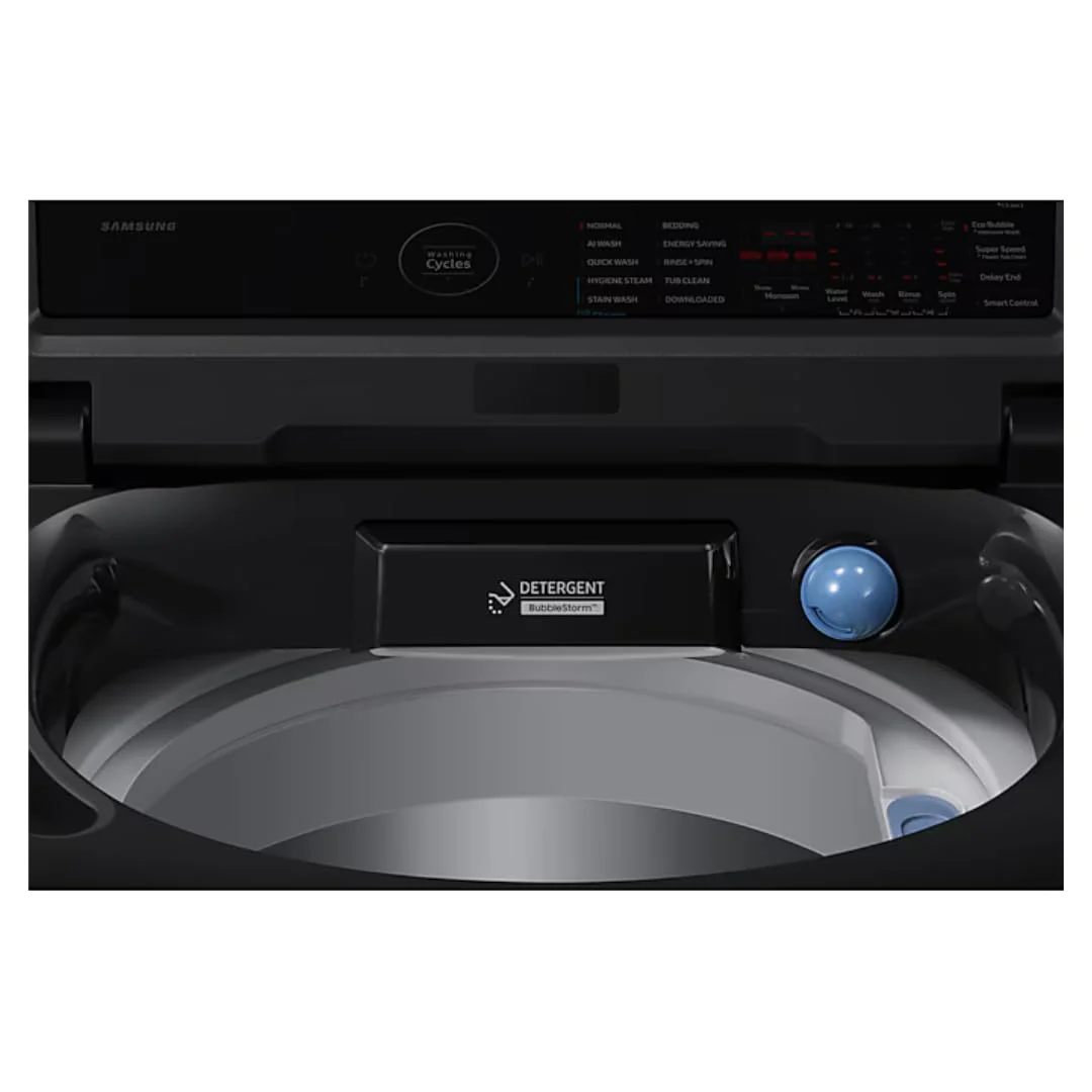 Samsung 8.0 kg 5 Star AI Control Top Load Washing Machine with Heater, Eco Bubble, Hygiene Steam, Wi-Fi Enabled (WA80F08B3B, Black Caviar) - Image 6