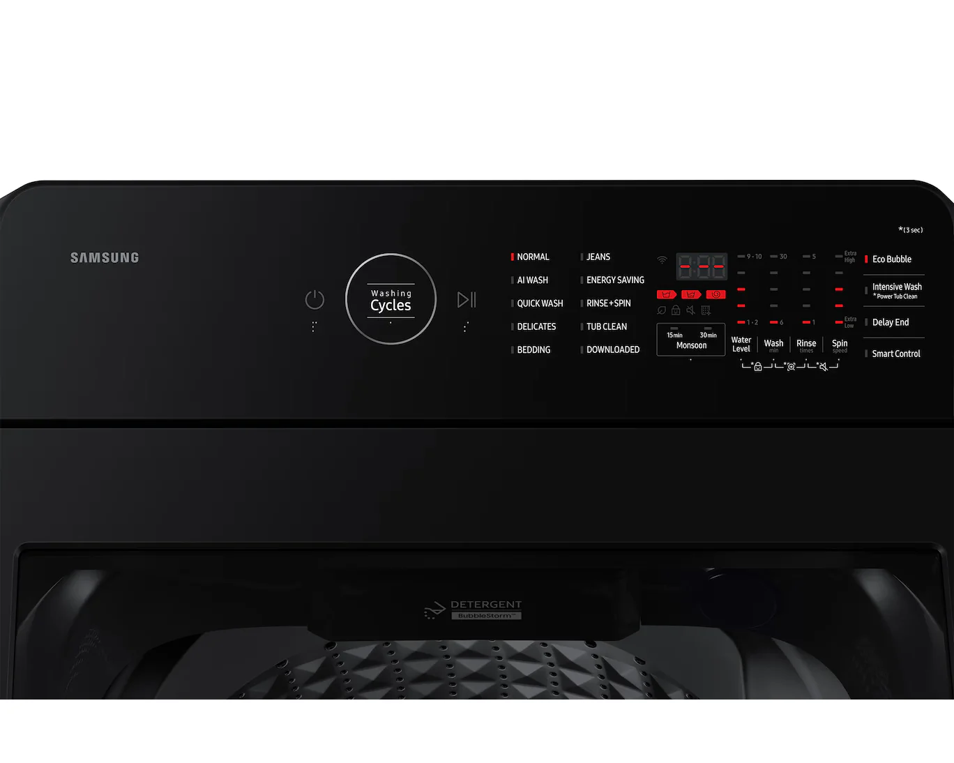Samsung 8 Kg, 5 Star, AI Energy Mode Wash, Ecobubble, AI VRT+, Super Speed, Soft Closing Door, Wi-Fi, Digital Inverter, Fully-Automatic Top Load Washing Machine (WA80F08E2BTL, Black Caviar) - Image 5
