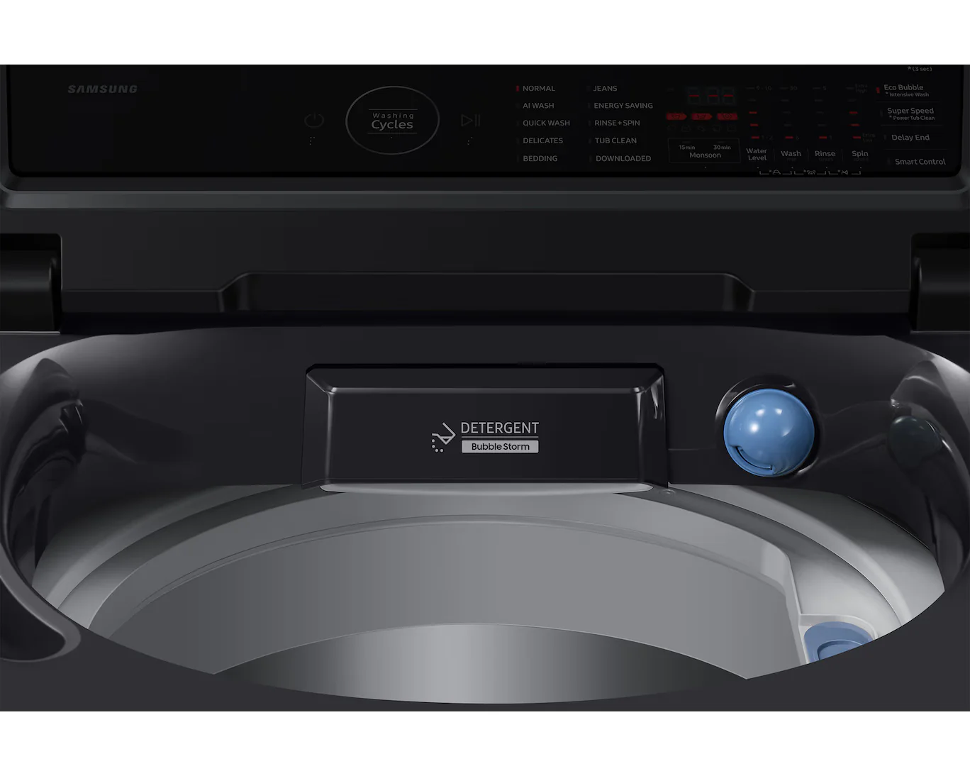 Samsung 8 Kg, 5 Star, AI Energy Mode Wash, Ecobubble, AI VRT+, Super Speed, Soft Closing Door, Wi-Fi, Digital Inverter, Fully-Automatic Top Load Washing Machine (WA80F08S2CTL, Deep Charcoal) - Image 4