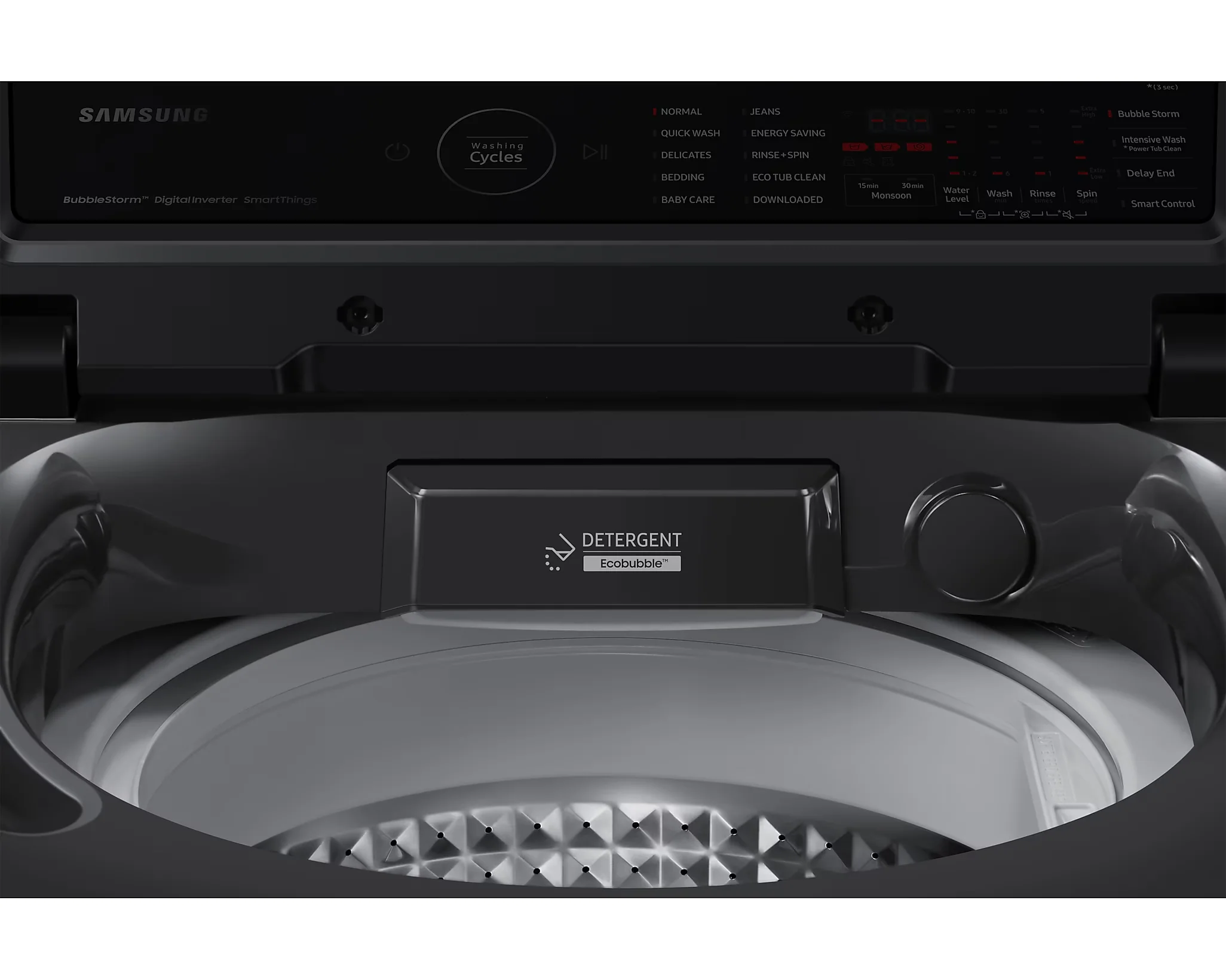Samsung 8 Kg '5 star Ecobubble™ Wi-Fi Inverter Fully Automatic Top Load Washing Machine Appliance (WA80BG4542BDTL,Versailles Gray), Bubble Storm Technology - Image 9
