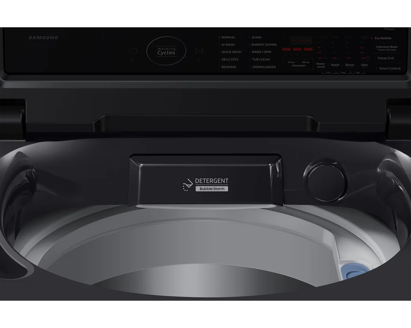 Samsung 8 Kg Fully Automatic Top Load Washing Machine | AI Wash | In-Built Heater | Model WA80F08H2B - Image 3