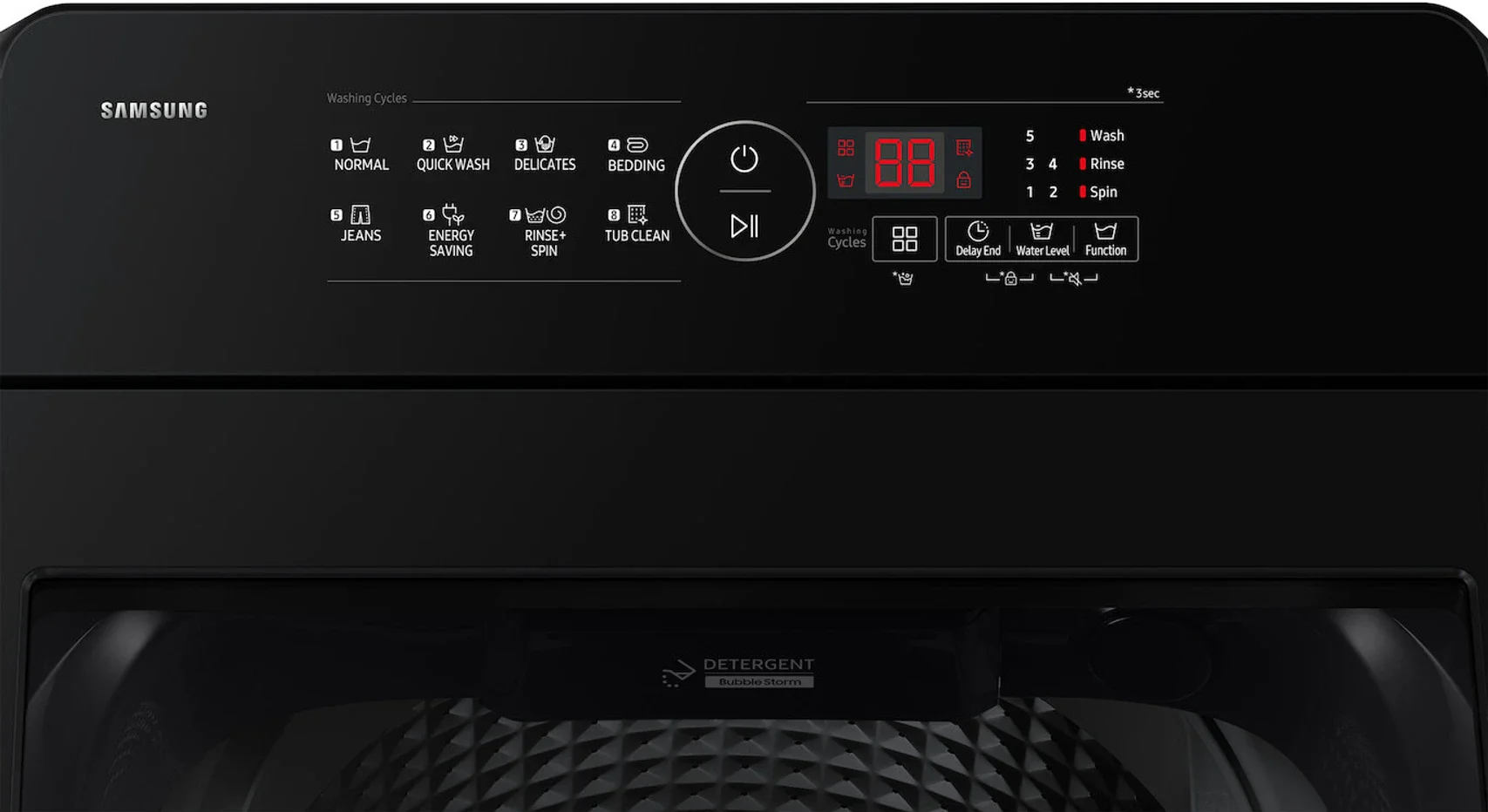 Samsung 8 kg Fully Automatic Top Load Washing Machine | Black | Powerful Wash Performance | Smart Features | WA40F08D1C - Image 5