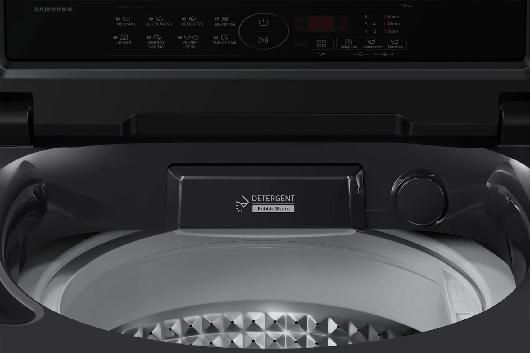 Samsung 8 kg Fully Automatic Top Load Washing Machine | Black | Powerful Wash Performance | Smart Features | WA40F08D1C - Image 7