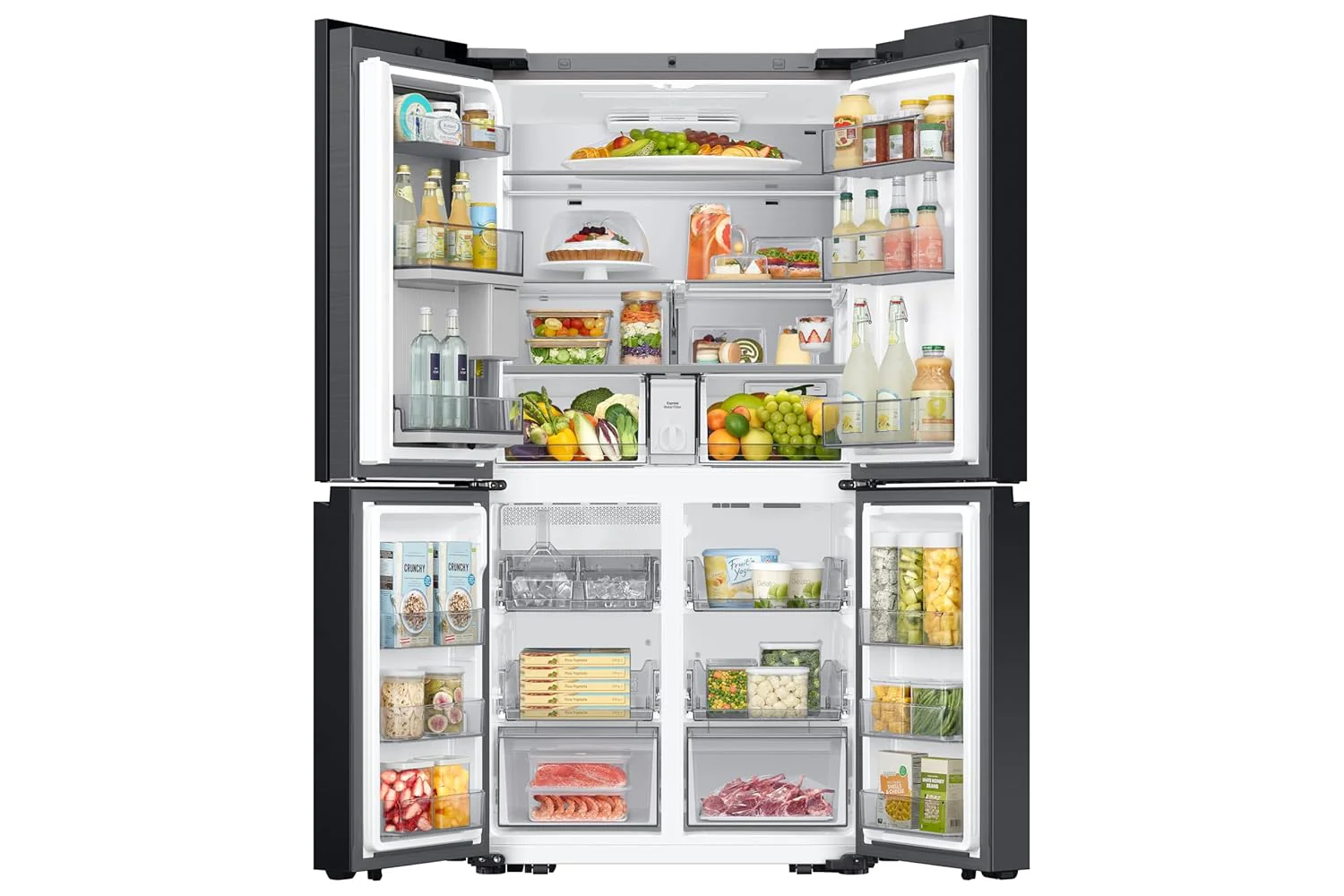 Samsung 809 L, Convertible, Digital Inverter, Frost Free, French Door Refrigerator (RF71DB9950QDTL, Clean Charcoal + Stainless Steel) - Image 2