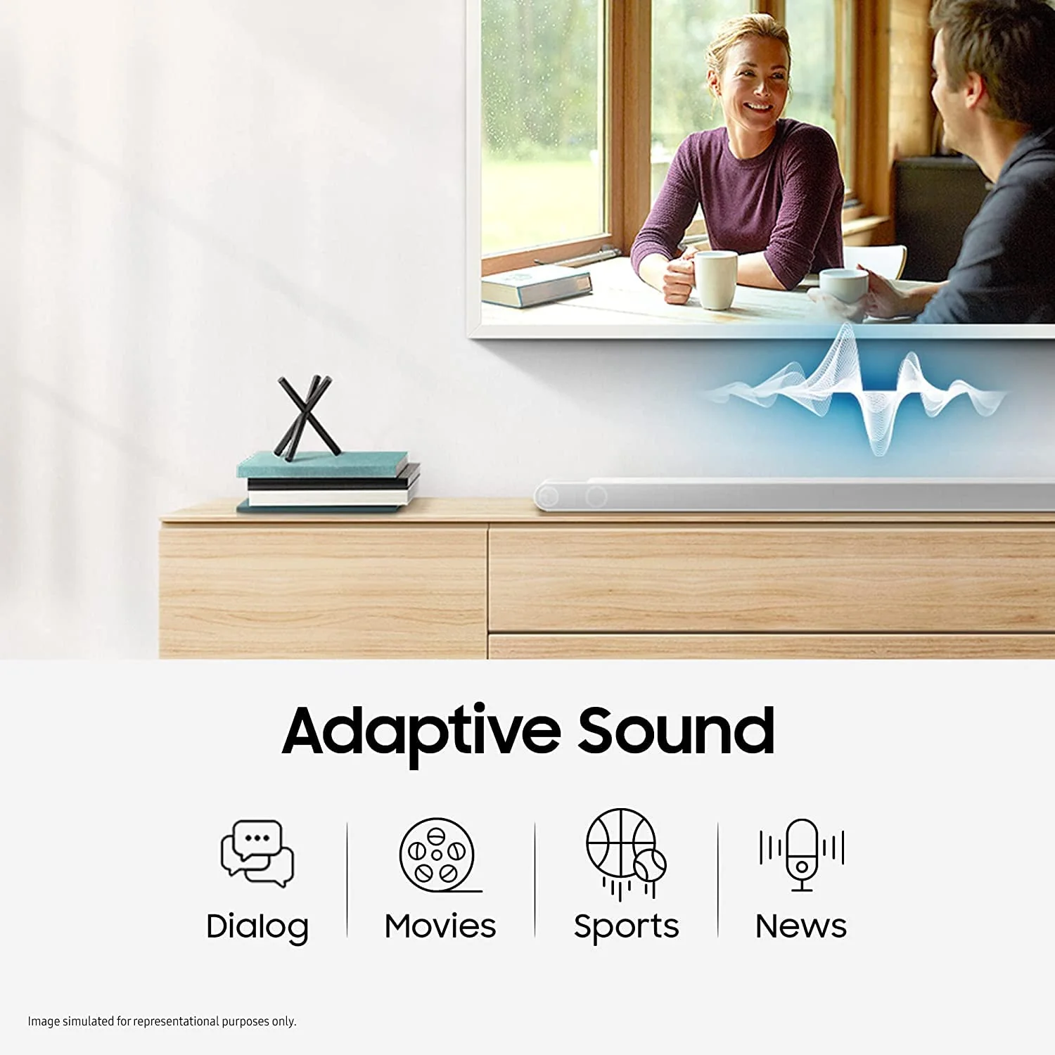 Samsung Q-Symphony Soundbar (HW-Q600C/XL), USB, Bluetooth with 3.1.2 Channel, Wireless Subwoofer, and 2 Up-Firing Speakers, Dolby Atmos Music (Black) - Image 13