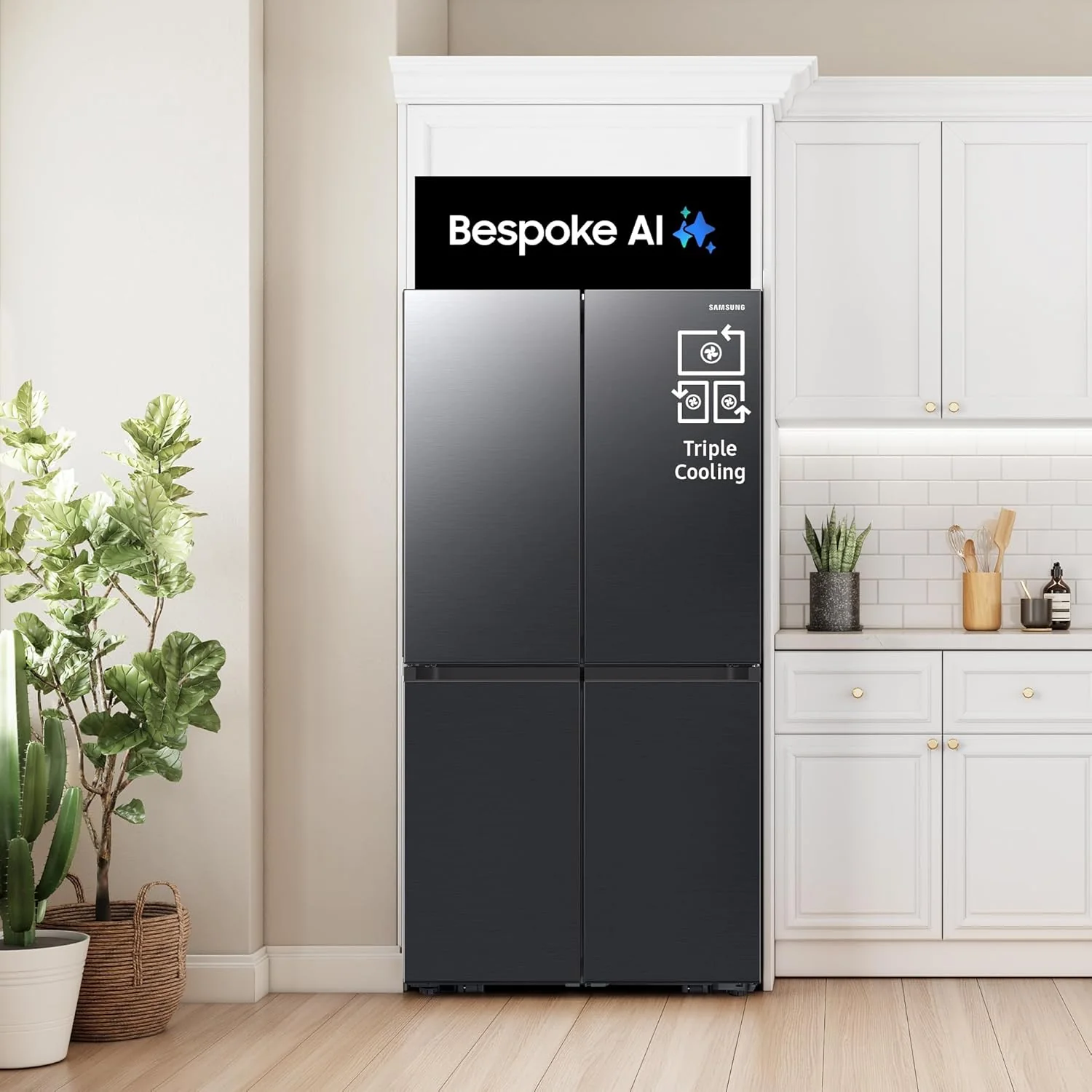 Samsung Smart Choice 650 L, Convertible, Digital Inverter, Frost Free, French Door Refrigerator (RF65DG90BDSGTL, Black, Black Caviar) - Image 5