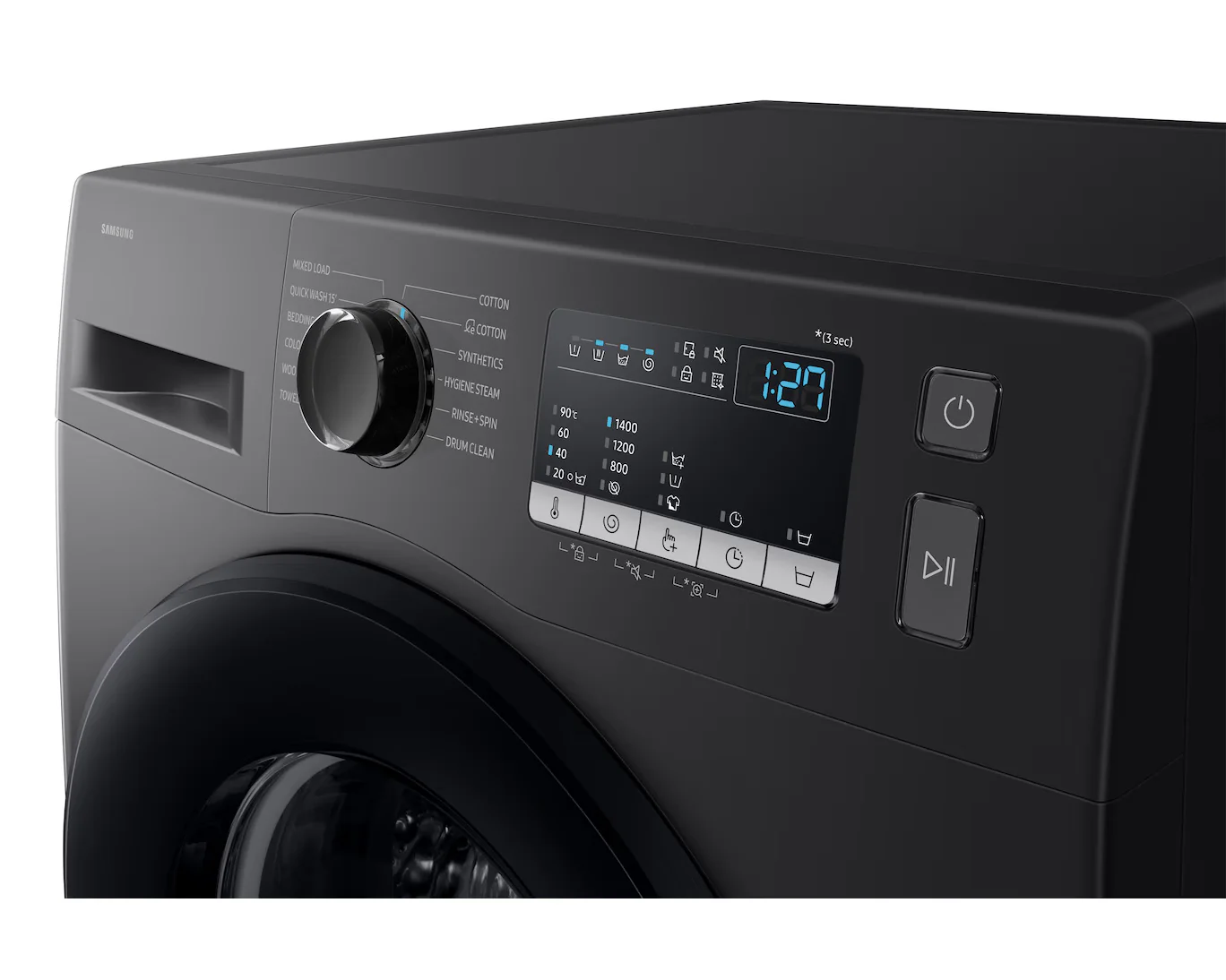Samsung Smart Choice 9 kg, 5 Star, AI Control, AI Ecobubble, Super Speed, Wi-Fi, Hygiene Steam with Inbuilt Heater, Digital Inverter, Fully-Automatic Front Load Washing Machine (WW90FG4U04ABTL, Black) - Image 6