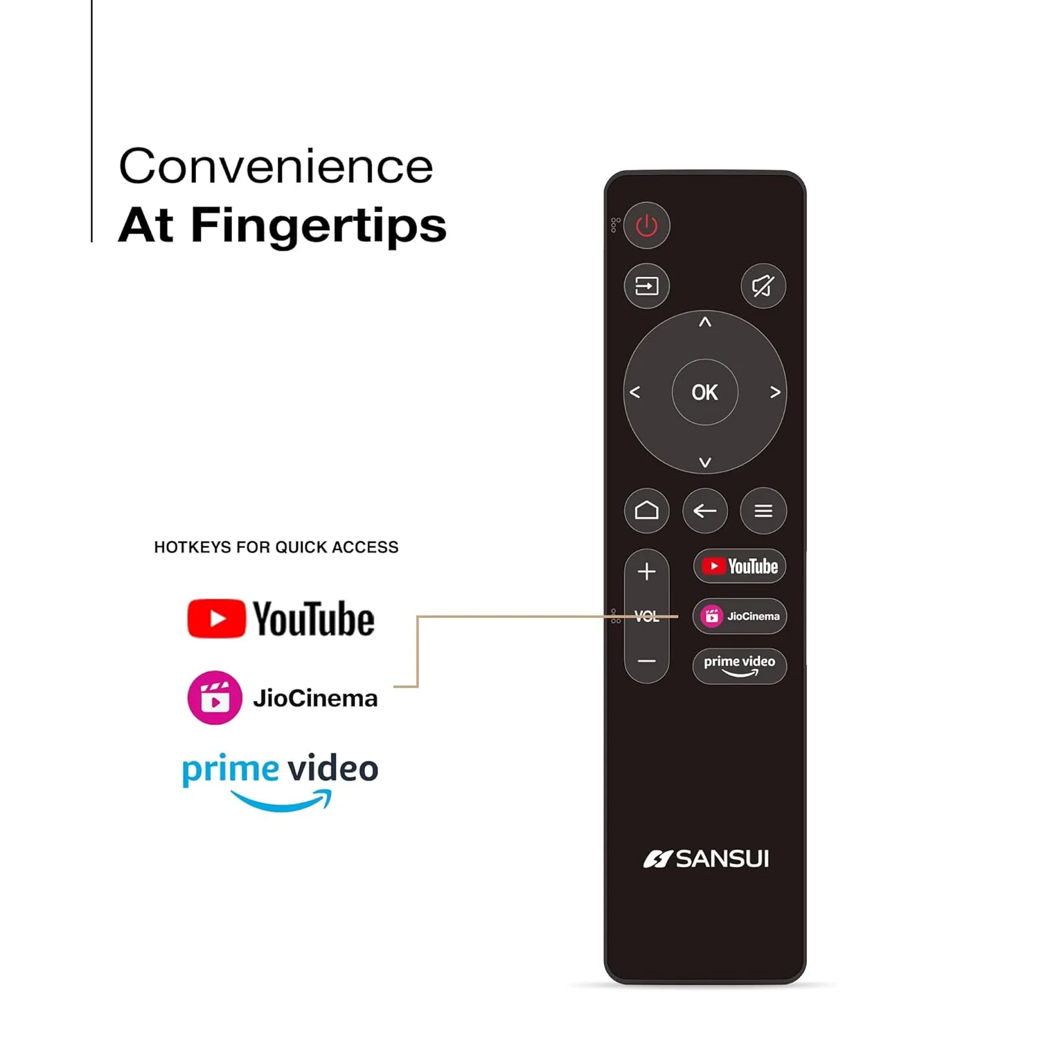 SANSUI 2025 New Launch 109cm (43)| Full HD Smart Coolita TV | Dolby Audio | Surround Sound | Bezel-Less Disign | A+ Panel | 60Hz Refresh Rate LED TV JSWG43CSFHD (Black) - Image 10
