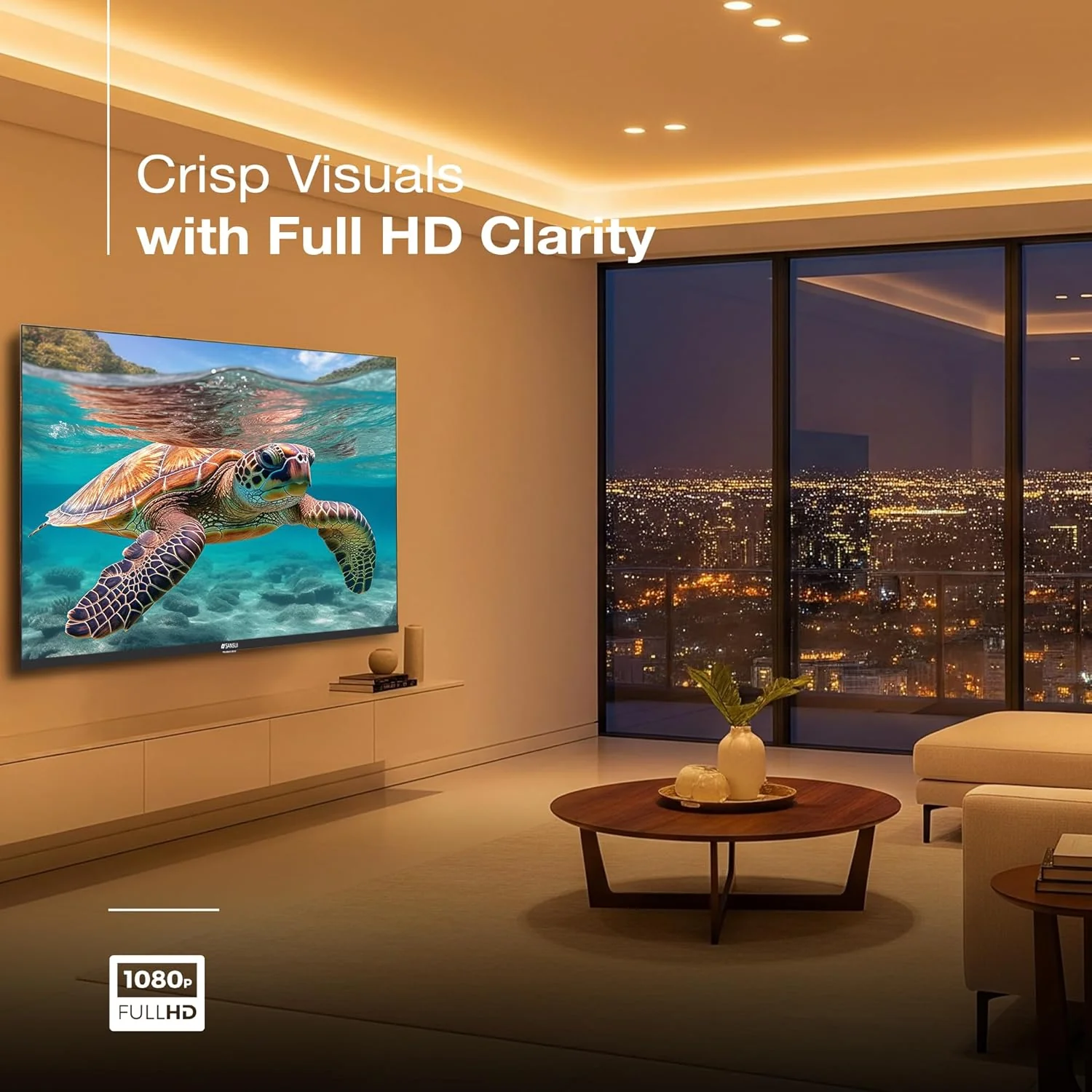 SANSUI 2025 New Launch 109cm (43)| Full HD Smart Coolita TV | Dolby Audio | Surround Sound | Bezel-Less Disign | A+ Panel | 60Hz Refresh Rate LED TV JSWG43CSFHD (Black) - Image 2