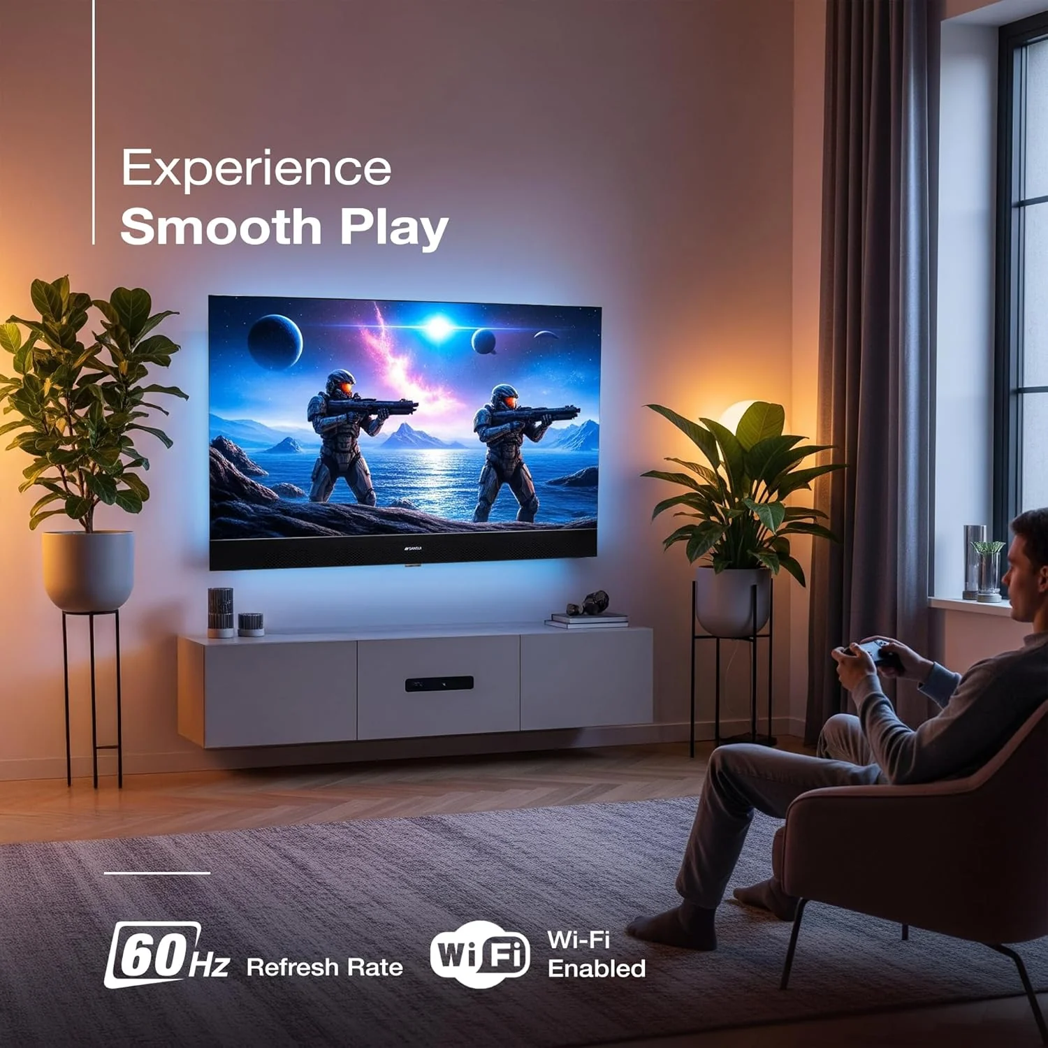 SANSUI 2025 New Launch 80 cm (32) | QLED HD Smart Coolita 3.0 with in Built Sound Bar| Dolby Audio | Surround Sound | 60Hz Refresh Rate| A+ Panel LED TV (JSS32CSQLED) - Image 8