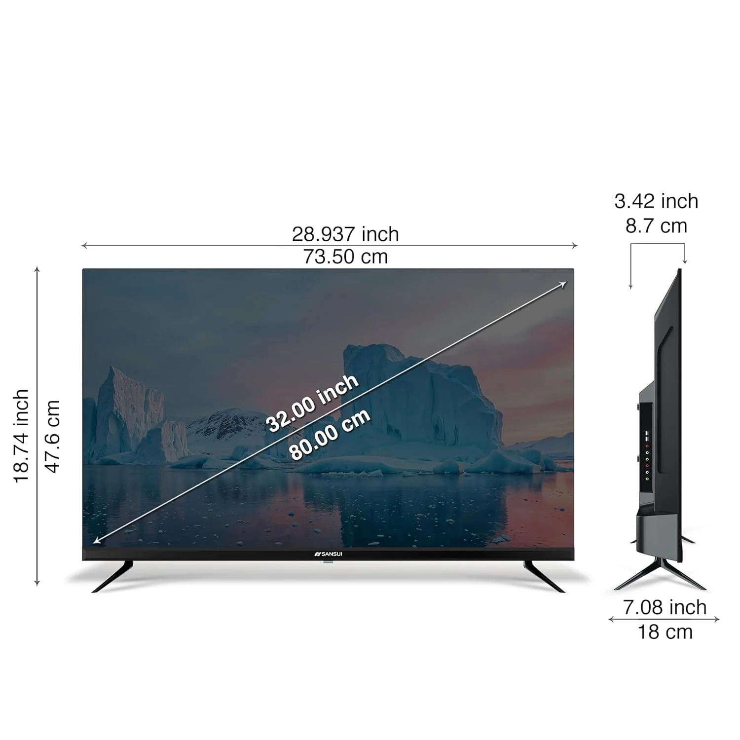 SANSUI 80 cm (32)| HD Ready Smart Coolita TV | Dolby Audio| Surround Sound | A+ Panel | 16.7 Million Colors | Wi-Fi Enabled| 60Hz Refresh Rate LED TV (JSWP32CSHD) - Image 11
