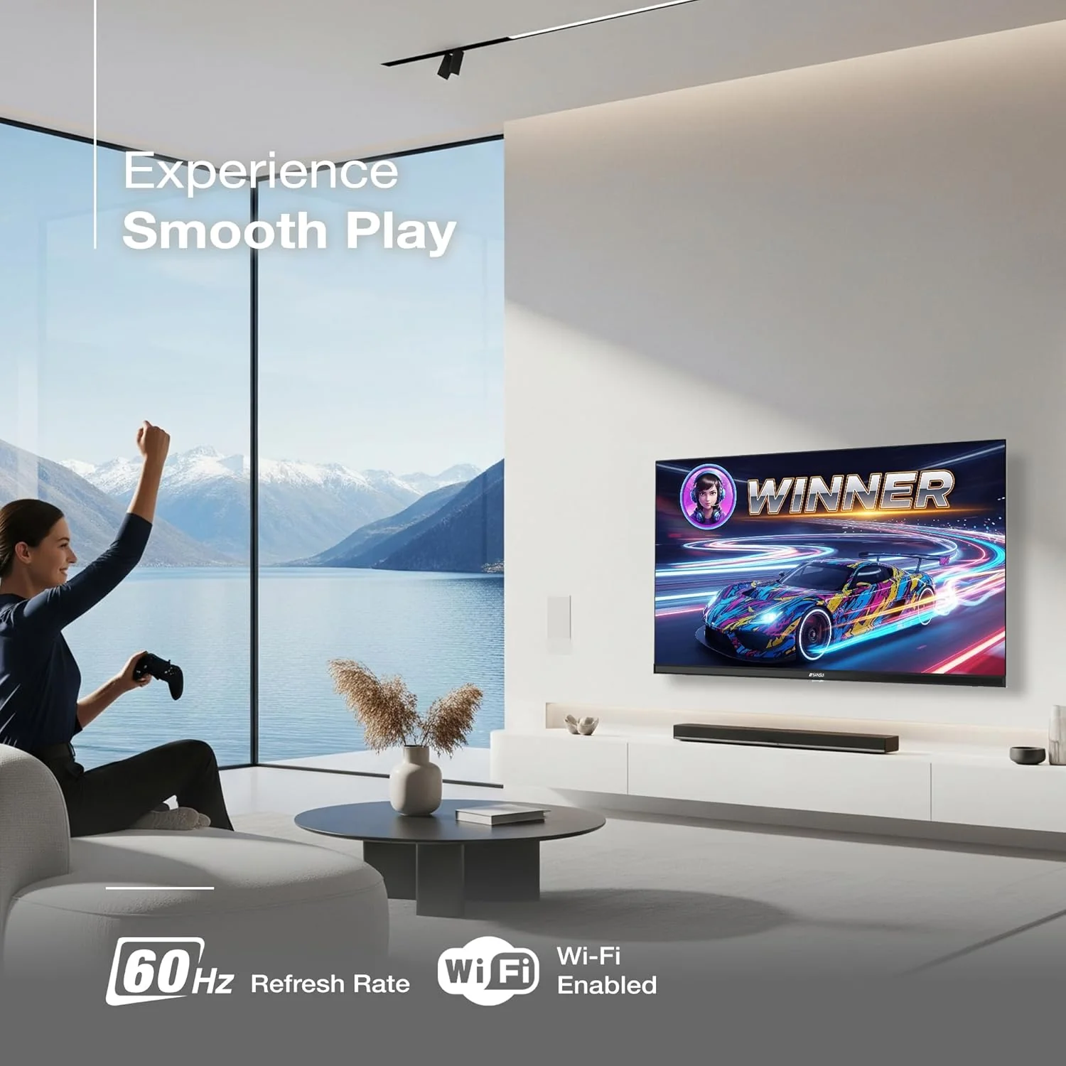 SANSUI 80 cm (32)| HD Ready Smart Coolita TV | Dolby Audio| Surround Sound | A+ Panel | 16.7 Million Colors | Wi-Fi Enabled| 60Hz Refresh Rate LED TV (JSWP32CSHD) - Image 7