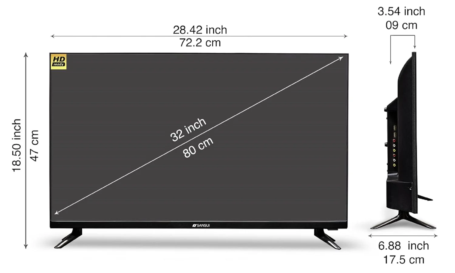 Sansui 80cm (32 inches) HD Ready Smart LED TV JSY32SKHD (BLACK) With Bezel-less Design - Image 5