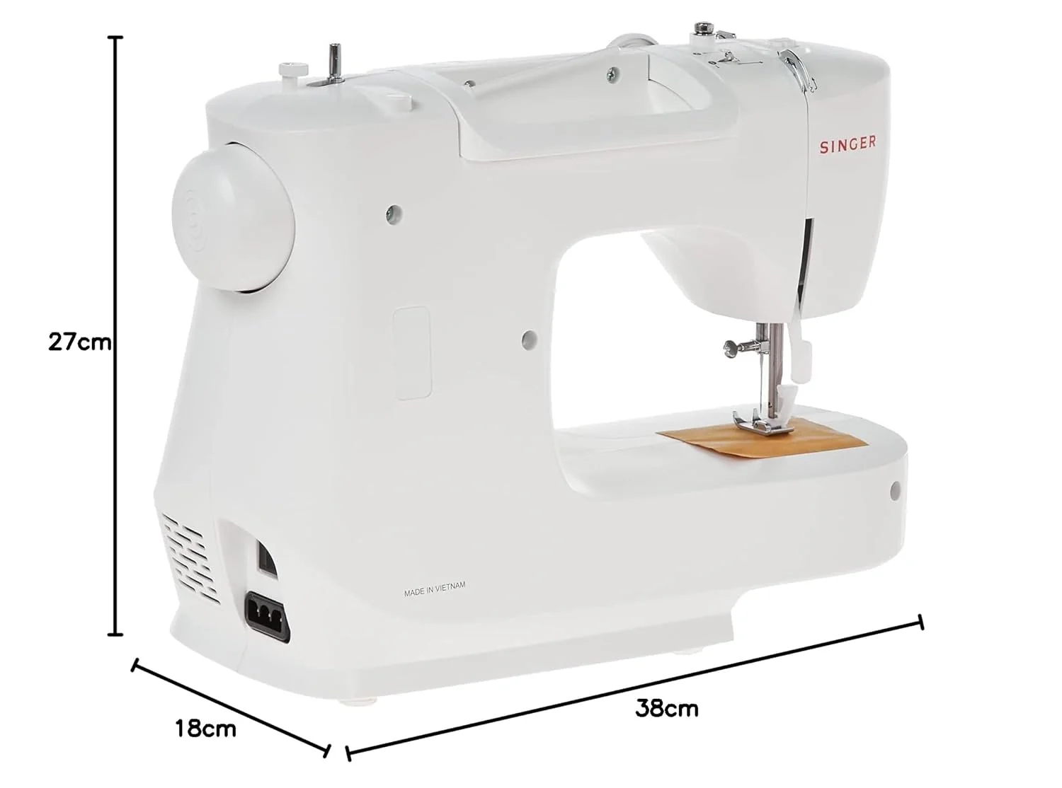 Singer M2605 Sewing Machine - 21 Stitch Patterns With Stitch Length &amp; Zig Zag Width Control + Auto Needle Threader/Light weight &amp; Portable Sewing Machine (White) - Image 3