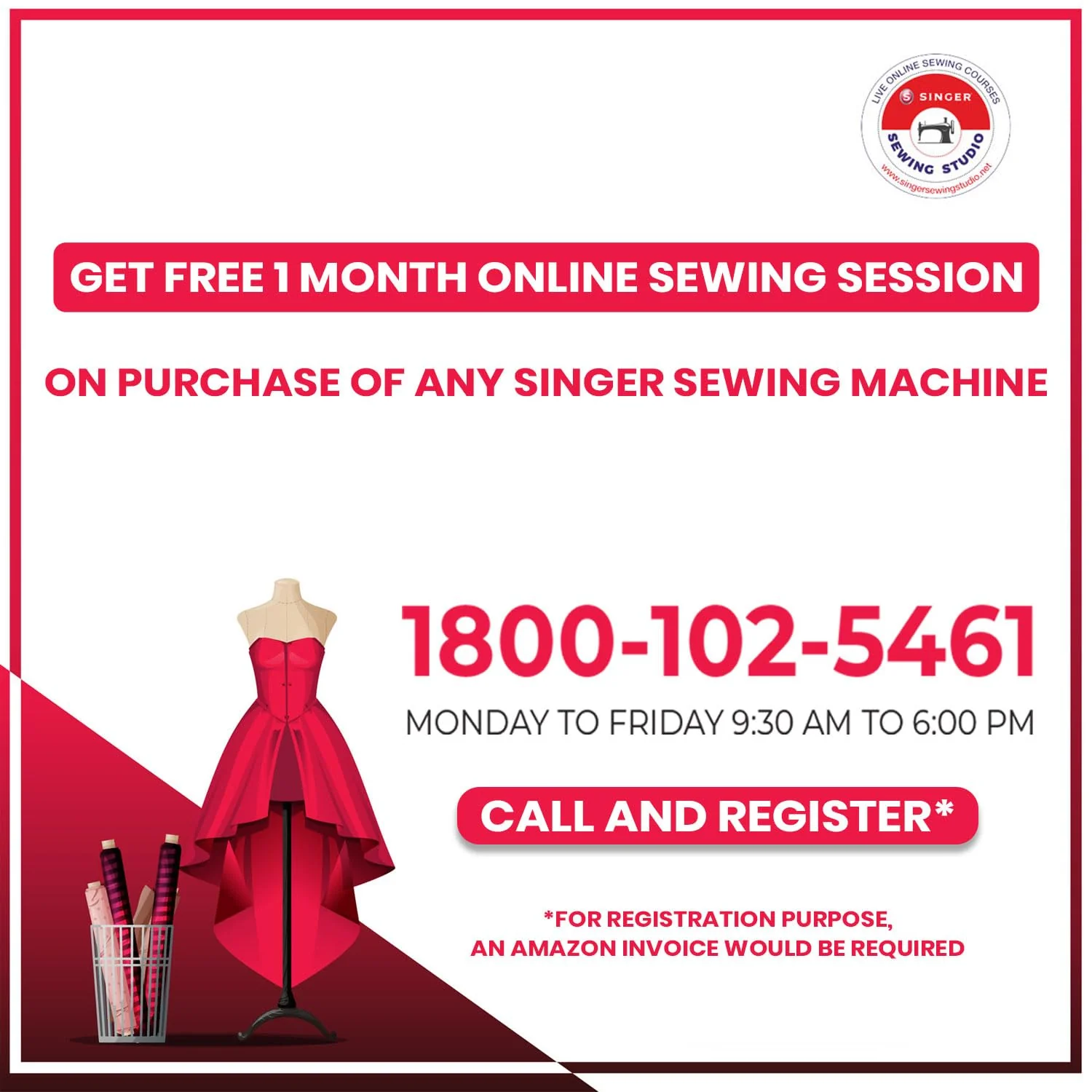 Singer M2605 Sewing Machine - 21 Stitch Patterns With Stitch Length &amp; Zig Zag Width Control + Auto Needle Threader/Light weight &amp; Portable Sewing Machine (White) - Image 4