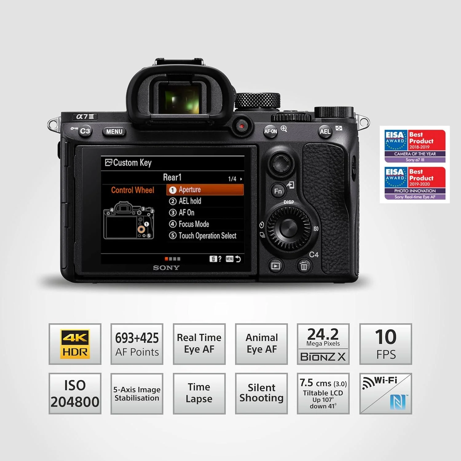 Sony Alpha ILCE-7M3 Full-Frame 24.2MP Mirrorless Digital SLR Camera Body | 4K Full Frame | Real-Time Eye Auto Focus | Tiltable LCD, Low Light Camera - Black - Image 12