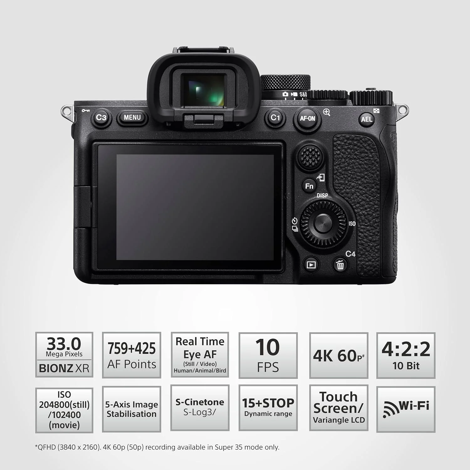 Sony Alpha ILCE-7M4K Full-Frame Hybrid Camera 33MP Interchangeable-Lens Mirrorless Camera with 28-70mm Digital Zoom Lens | 4K 60P Video Recording | Real-Time Eye AF for Humans, Birds, Animals - Black - Image 9