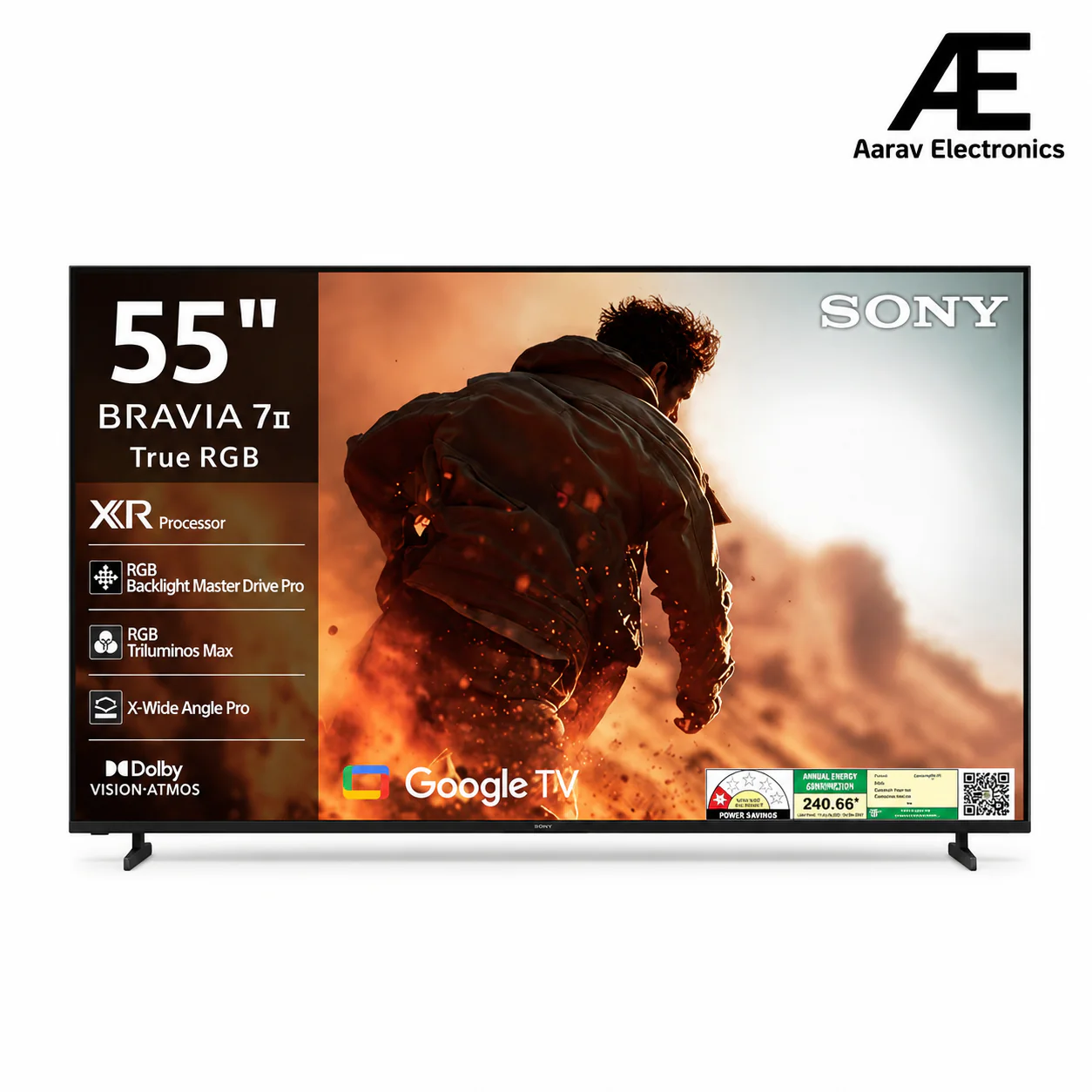 Sony BRAVIA 7  55 Inch 4K Ultra HD Google TV K-55XR70M2, True RGB LED, XR Processor, 120Hz