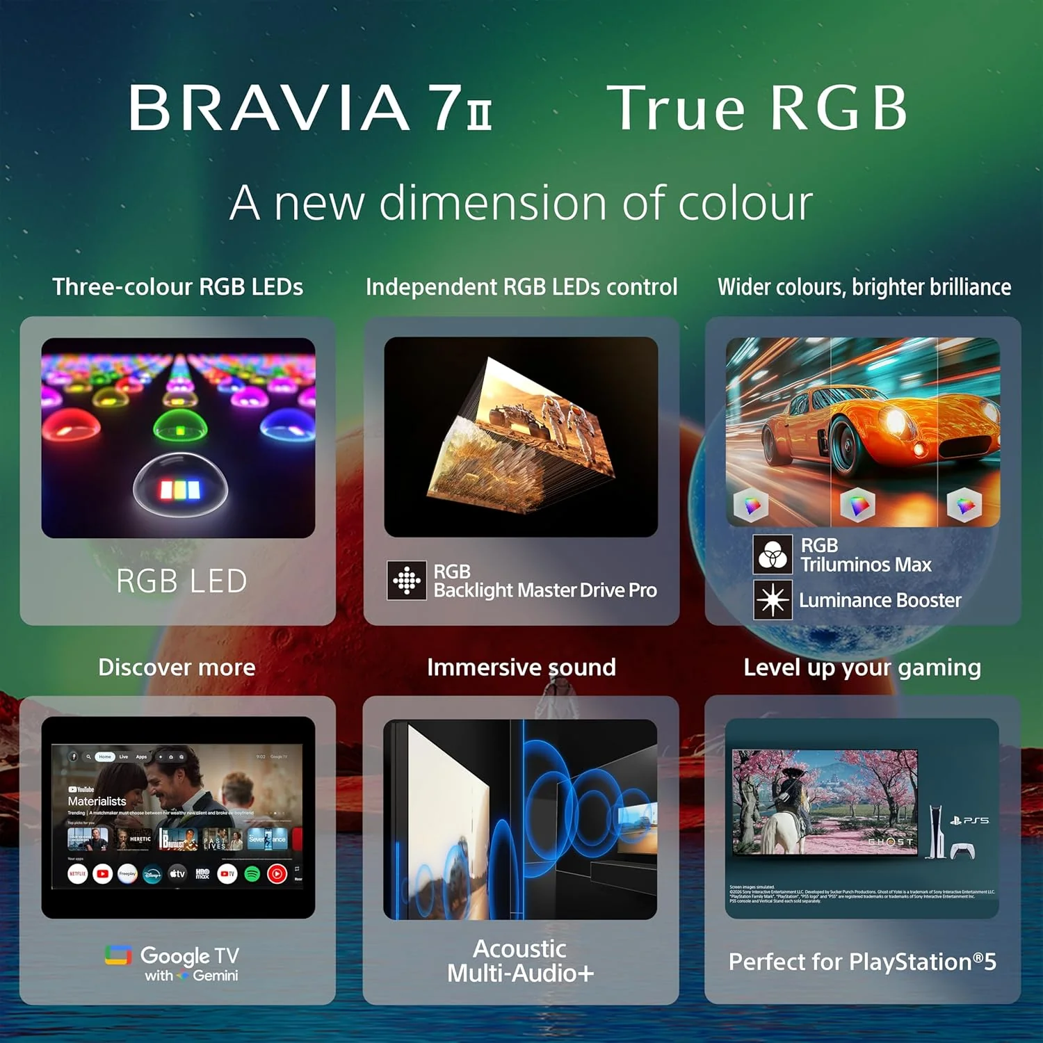 Sony BRAVIA 7  55 Inch 4K Ultra HD Google TV K-55XR70M2, True RGB LED, XR Processor, 120Hz - Image 4