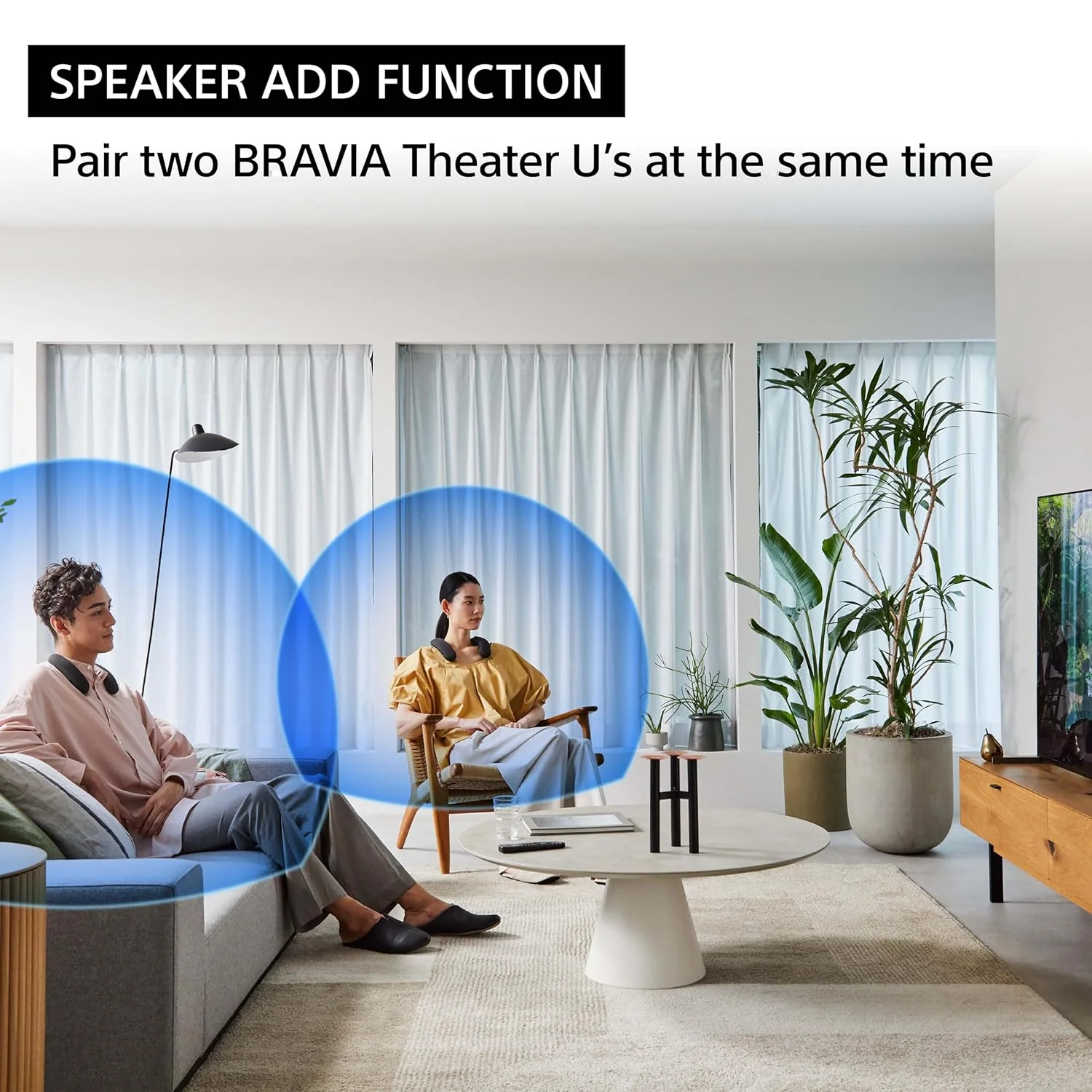 Sony BRAVIA Theater U Wireless Wearable TV Speaker with Dolby Atmos &amp; Bluetooth, Personalized Home Theater Audio, Gaming Compatibility, Built-in mic, 12 Hrs Battery Life, IPX4 Splash-Resistant(HT-AN7) - Image 4