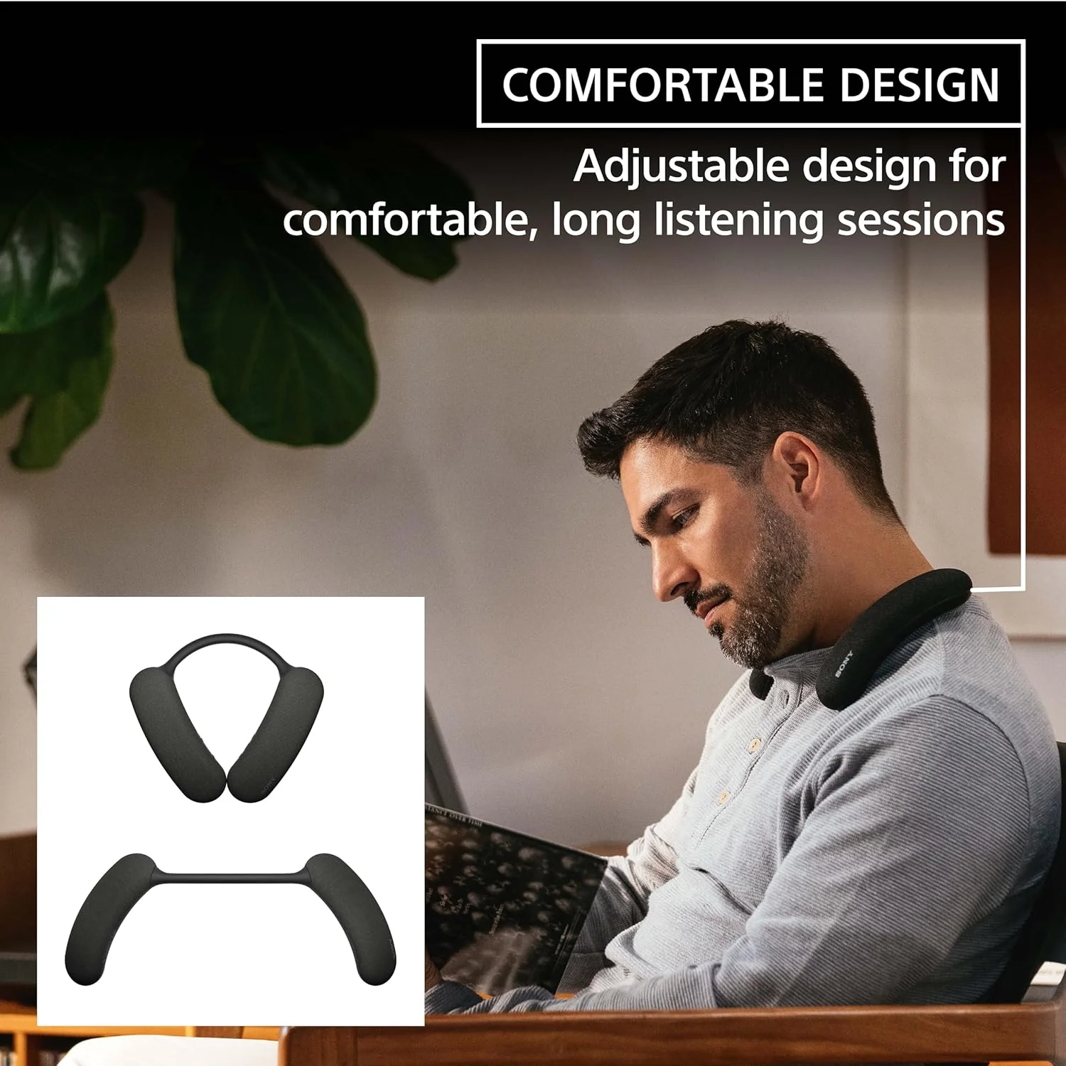 Sony BRAVIA Theater U Wireless Wearable TV Speaker with Dolby Atmos &amp; Bluetooth, Personalized Home Theater Audio, Gaming Compatibility, Built-in mic, 12 Hrs Battery Life, IPX4 Splash-Resistant(HT-AN7) - Image 6