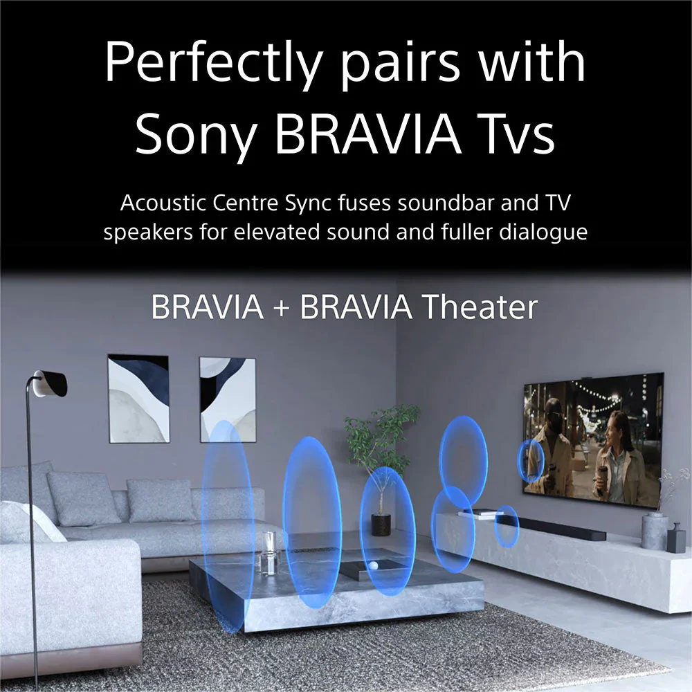 Sony Bravia Theatre Bar 9(HT-A9000) with 360 SSM,IMAX,Dolby Atmos/DTSx Premium Soundbar Home Theatre System with subwoofer SW5 &amp; Rear Speaker SA-RS5(360 RA,Voice Zoom3,8K/4K HDR,HDMI eArc,BT),Black - Image 2