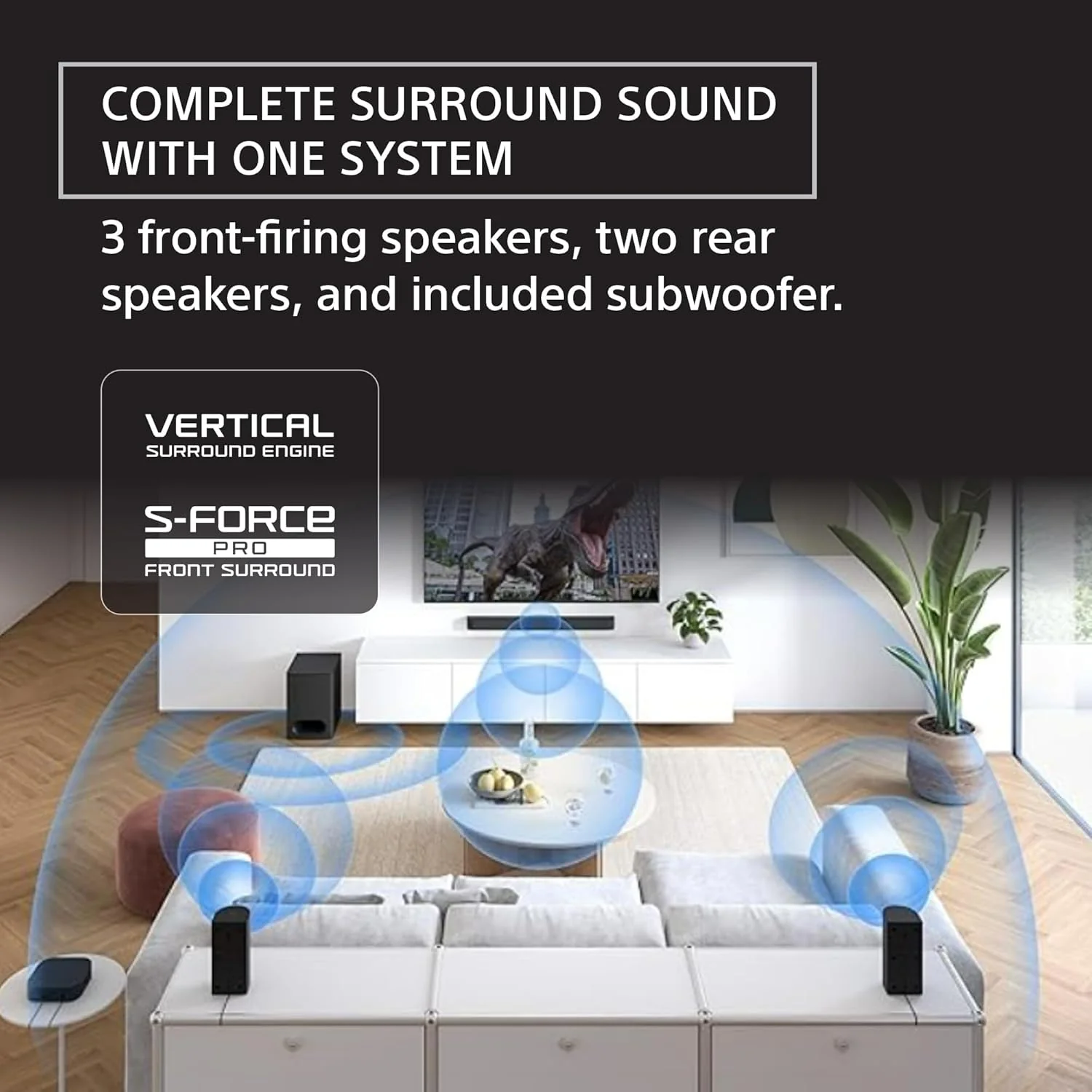 Sony Bravia Theatre System 6(HT-S60) Real 5.1ch 1000W,Dolby Atmos/DTS:X Soundbar Home Theatre with Powerful subwoofer &amp; Wireless Rear Speakers,Voice Zoom3,BCA App, Bluetooth,HDMI eARC - Image 2