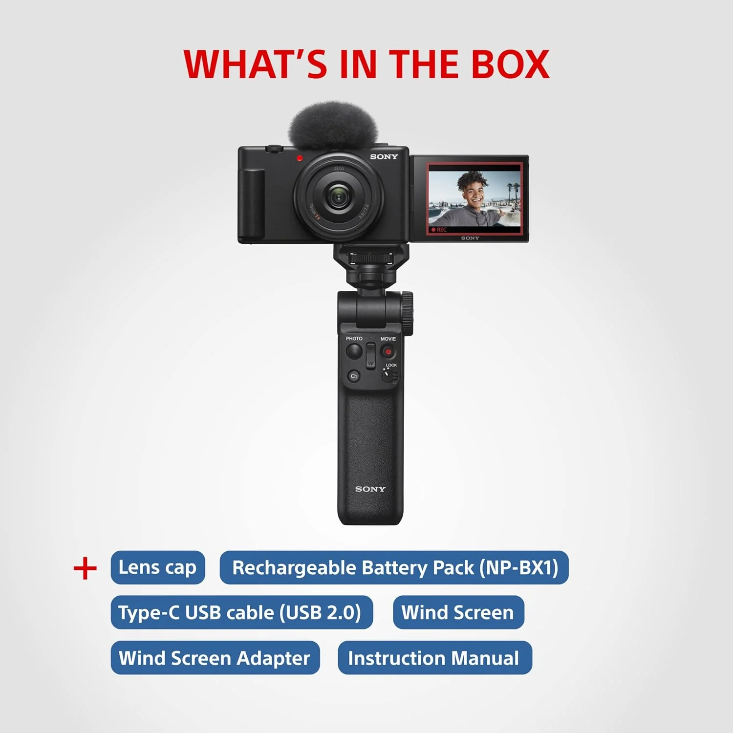 Sony Digital Camera ZV-1F for Content Creators with Ultra-Wide 20mm Prime Lens | Soft Skin Feature | Bokeh | Creative Look | Active Mode Stabilisation -Black - Image 5