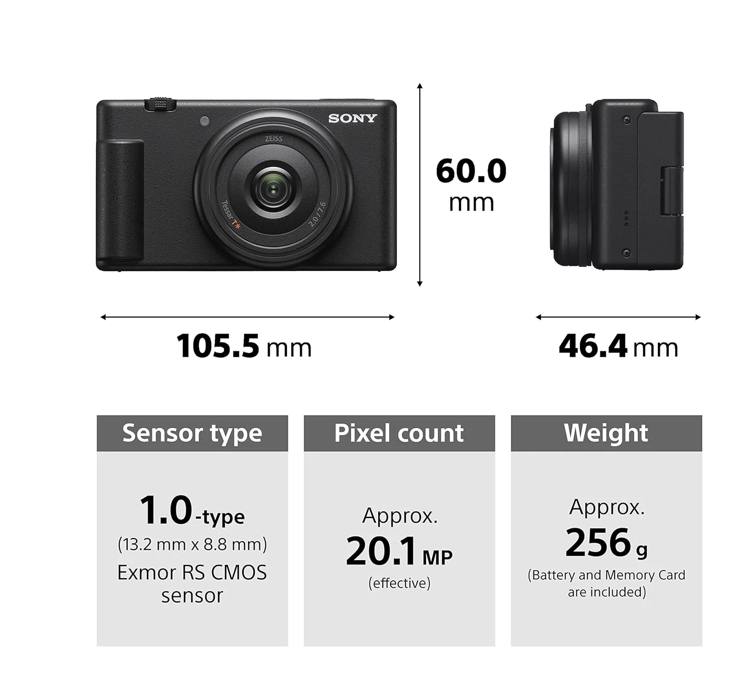 Sony Digital Camera ZV-1F for Content Creators with Ultra-Wide 20mm Prime Lens | Soft Skin Feature | Bokeh | Creative Look | Active Mode Stabilisation -Black - Image 4