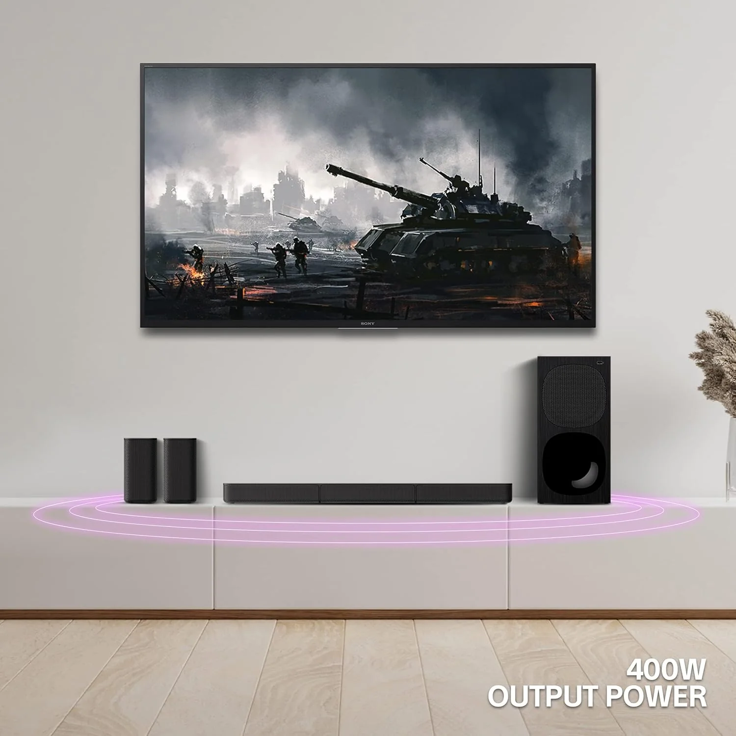 Sony HT-S20R Real 5.1ch Dolby Digital Soundbar for TV with subwoofer and Compact Rear Speakers, 5.1ch Home Theatre System (400W,Bluetooth &amp; USB Connectivity, HDMI &amp; Optical connectivity) (Open Box / Without Box) - Image 10