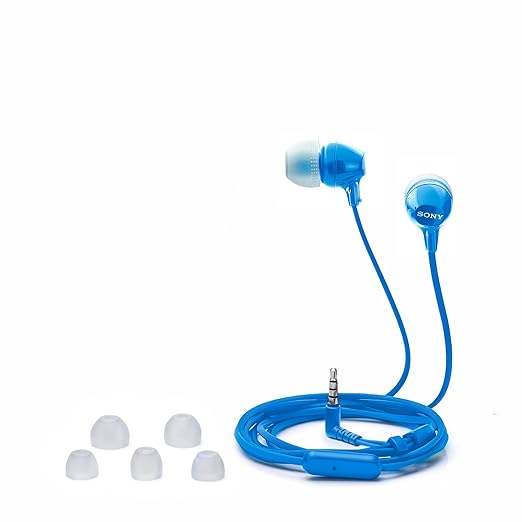 Sony MDR-EX14AP Wired in Ear Headphone with Mic (Blue) - Image 3