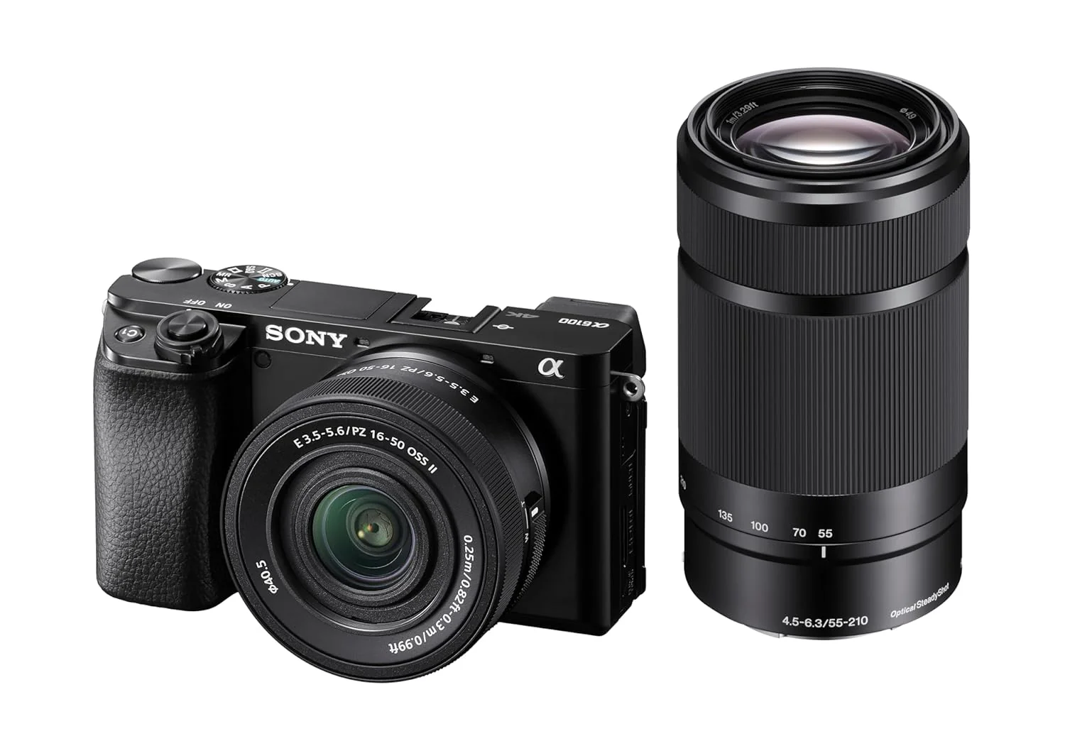 Sony New Alpha ILCE-6100X (Previously ILCE-6100Y) with Upgraded SELP1650 (Ver 2) Power Zoom Lens + SEL55210 Lens | 24.2 MP | APS-C Sensor | Fast Auto Focus | Tiltable LCD – Black - Image 4