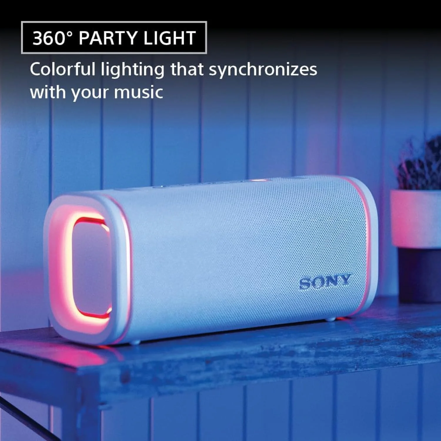 Sony New Launch ULT Field 5 Bluetooth Wireless Speaker with Massive Bass|360° Party Light|25hrs Playtime|IP67|Shoulder Strap|Quick Charge|Built in Powerbank|Party Connect(SRS-ULT50)-OFF White - Image 4