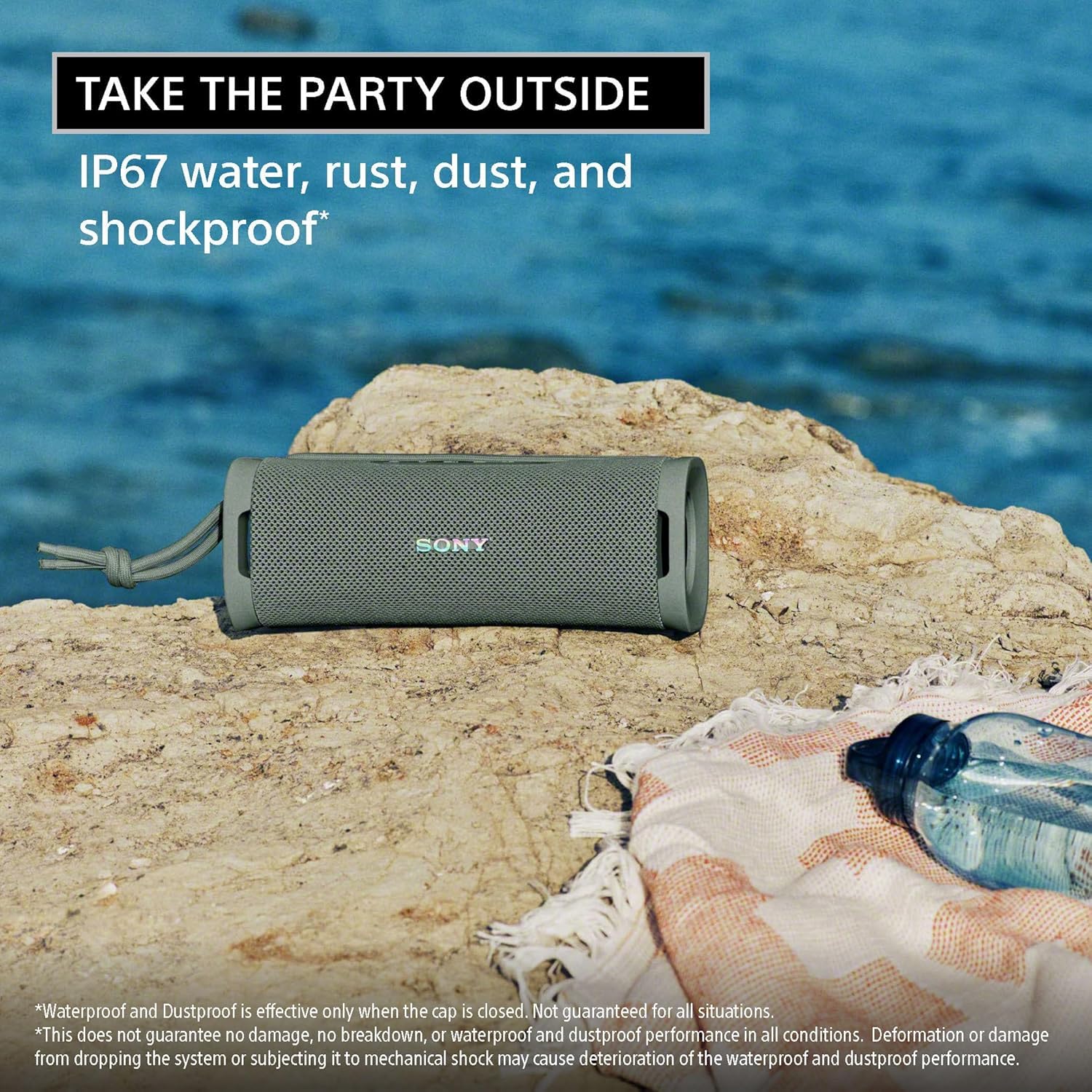 Sony ULT Field 1 with Massive Bass,12hrs Playtime,Hands Free Calling (with MIC),IP67(Waterproof,Dustproof,Rustproof),Sound Connect App,Wireless Bluetooth Speaker-Gray - Image 2