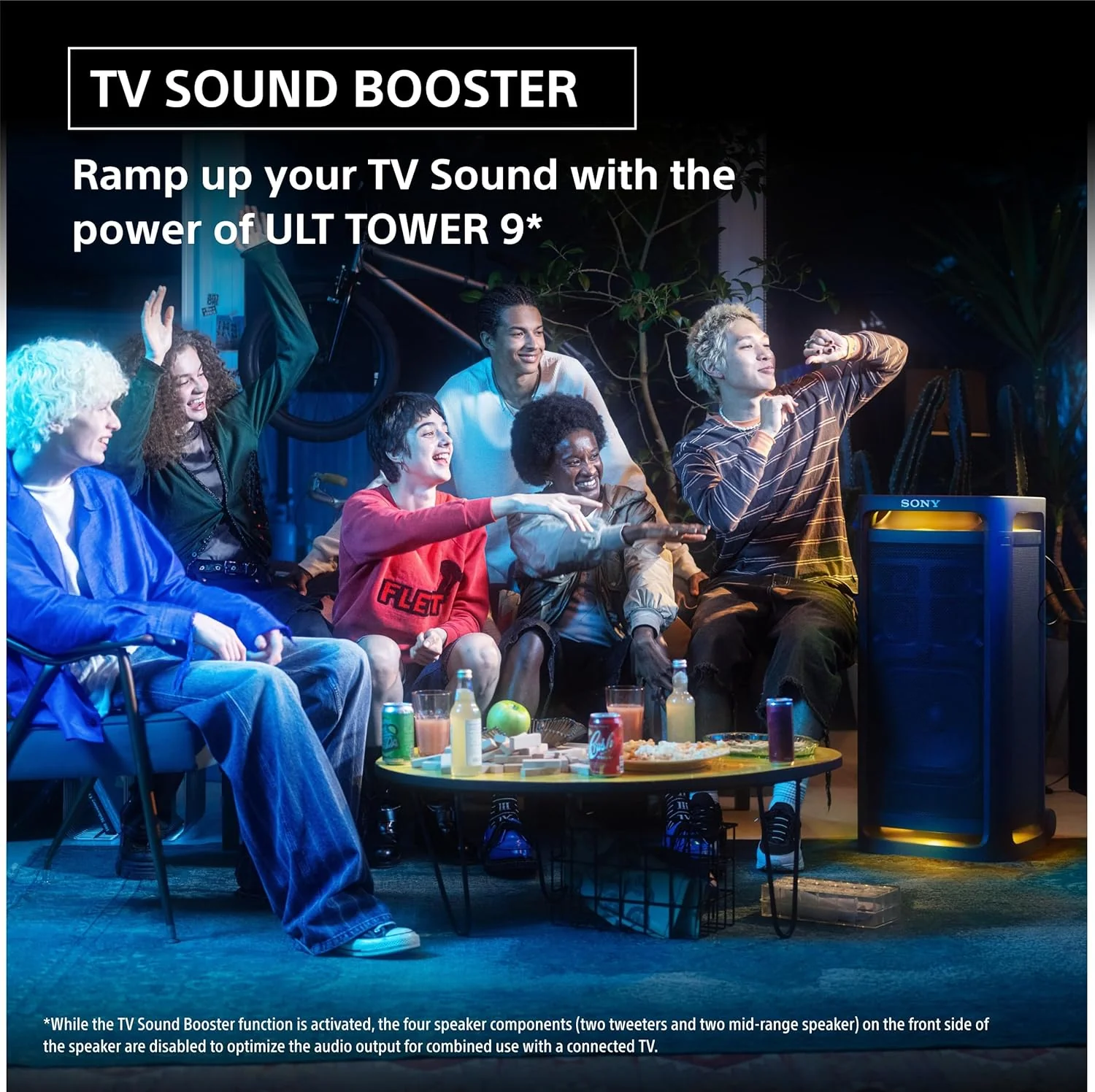 Sony ULT TOWER9(SRS-ULT 900)|Wireless,Bluetooth Party Speaker with Massive Bass,360°Sound&amp;Party Lights,25hr Playtime,Karaoke,TouchPanel,Built in Power Bank,TV Sound Booster,get Wireless Dual ULTMIC1 - Image 10