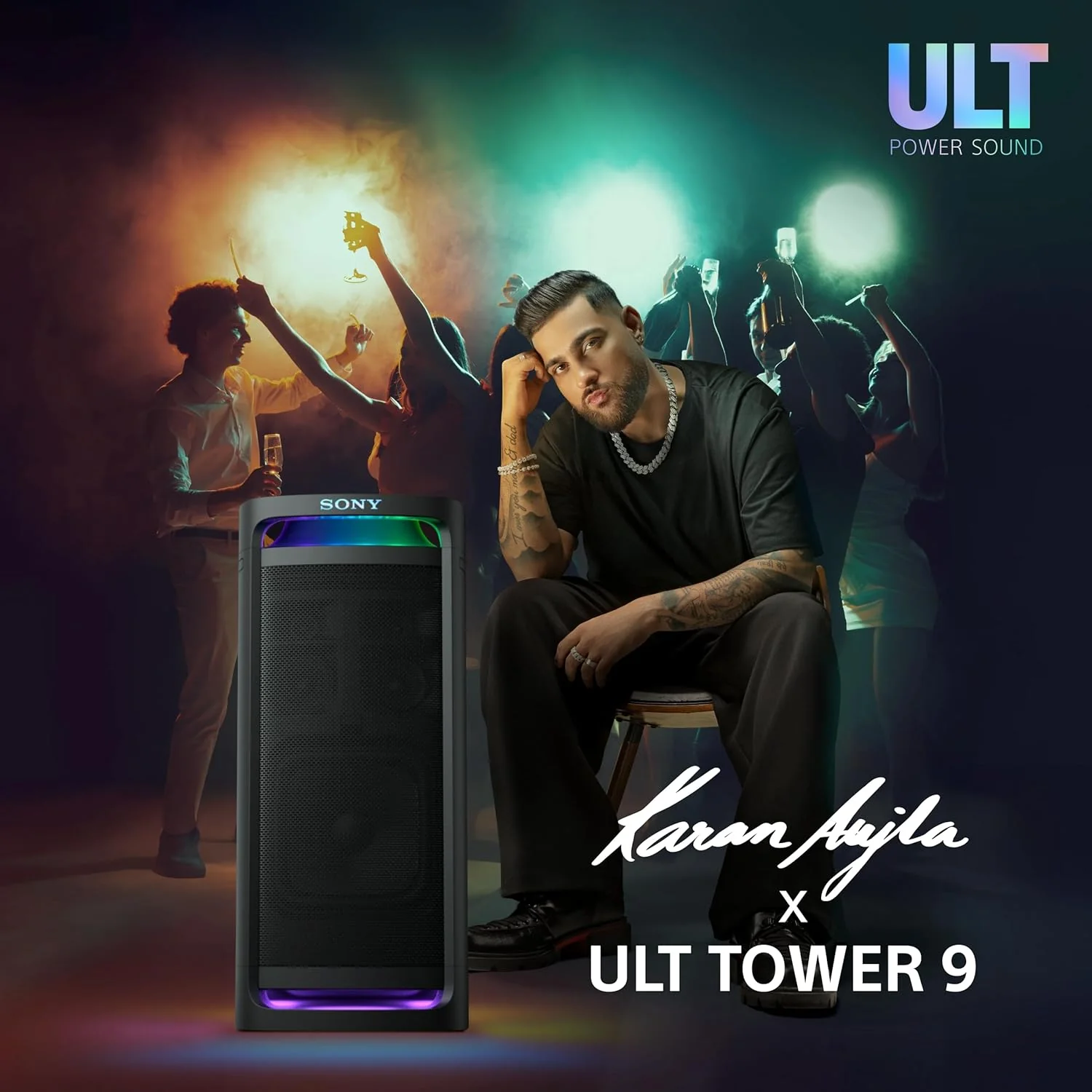Sony ULT TOWER9(SRS-ULT 900)|Wireless,Bluetooth Party Speaker with Massive Bass,360°Sound&amp;Party Lights,25hr Playtime,Karaoke,TouchPanel,Built in Power Bank,TV Sound Booster,get Wireless Dual ULTMIC1 - Image 9