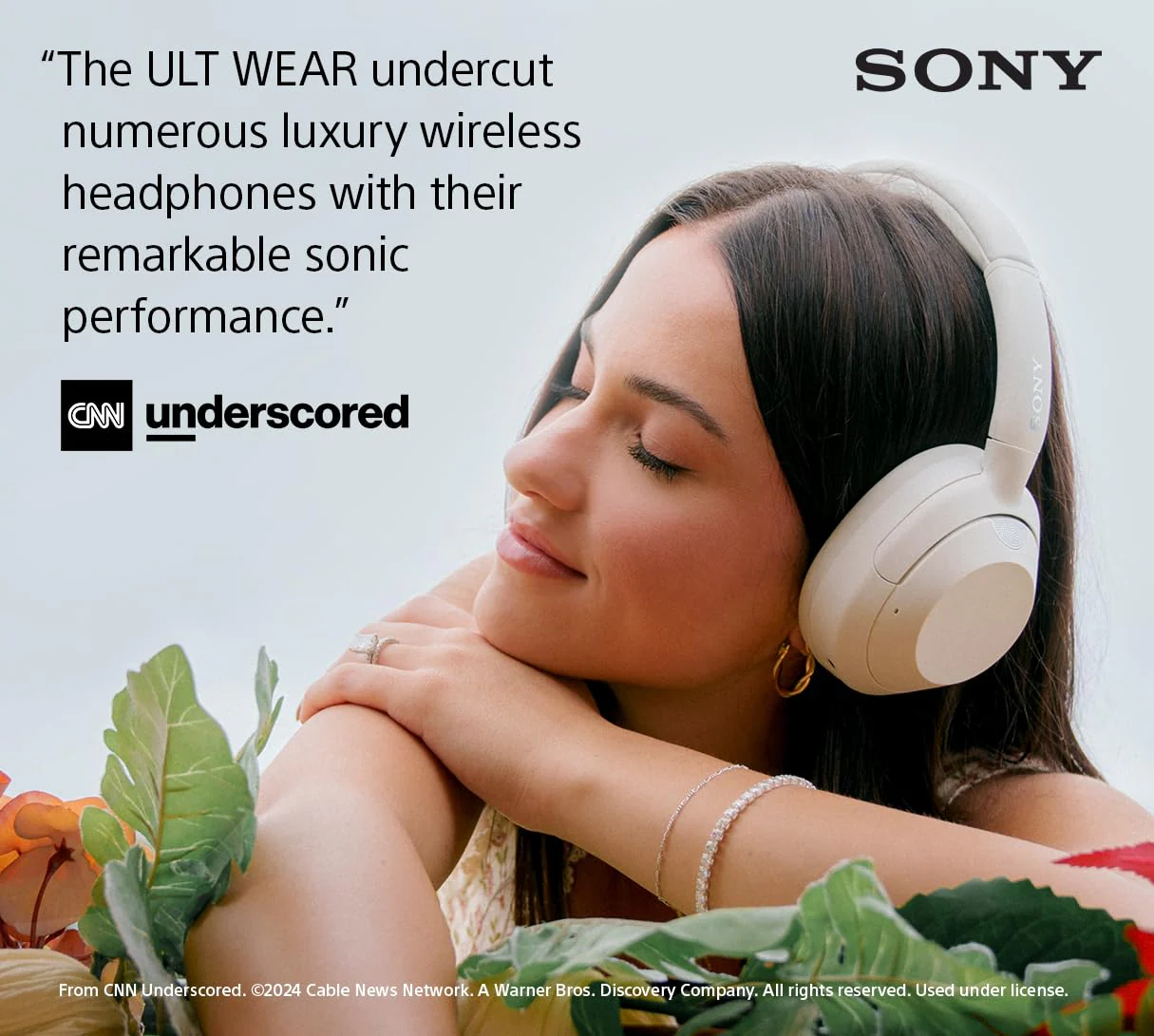 Sony ULT Wear WH-ULT900N Noise Cancellation Wireless Bluetooth Over Ear Headphones with Massive Bass, Up to 50Hrs Battery-White - Image 4